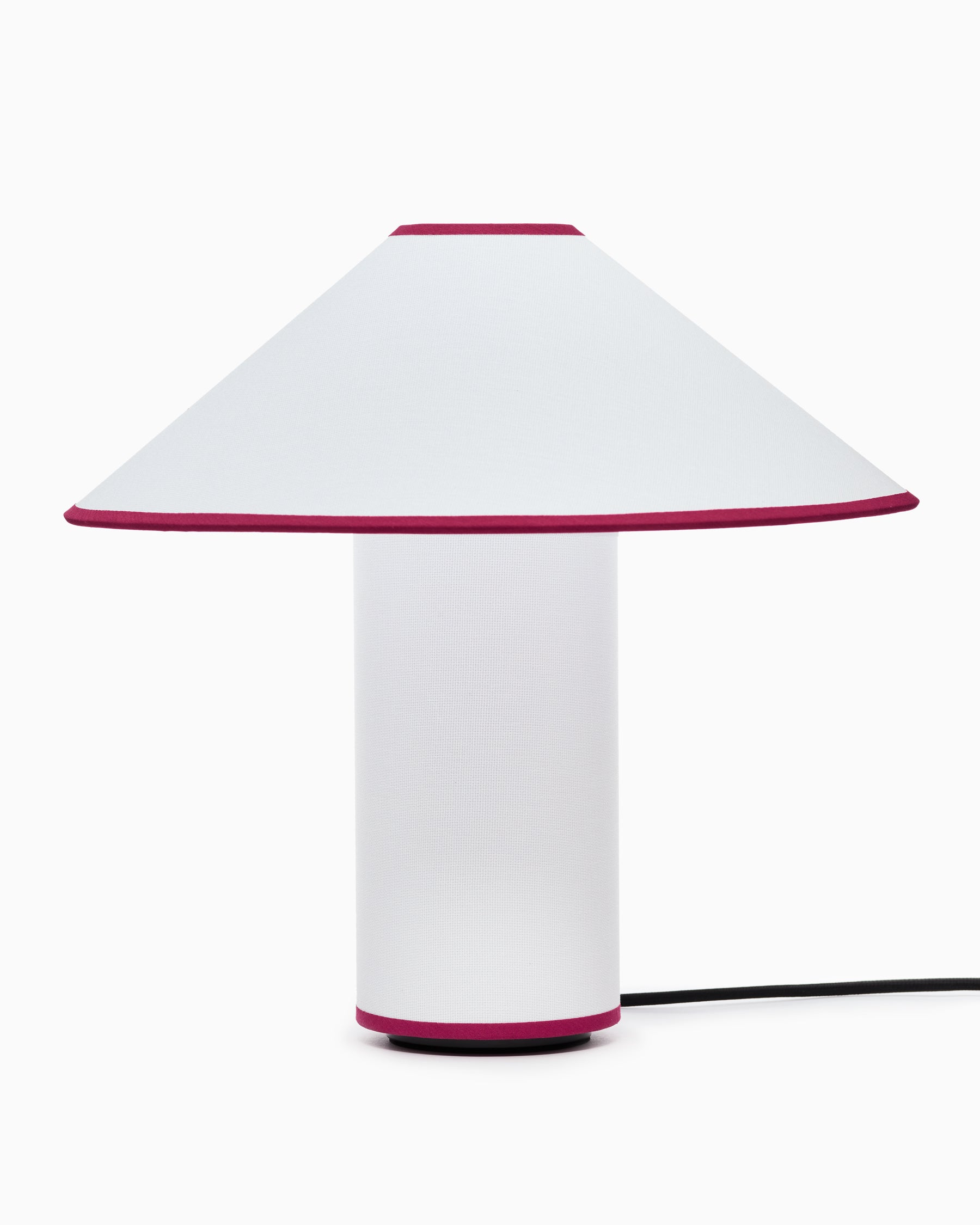 Colette Table Lamp - White & Merlot