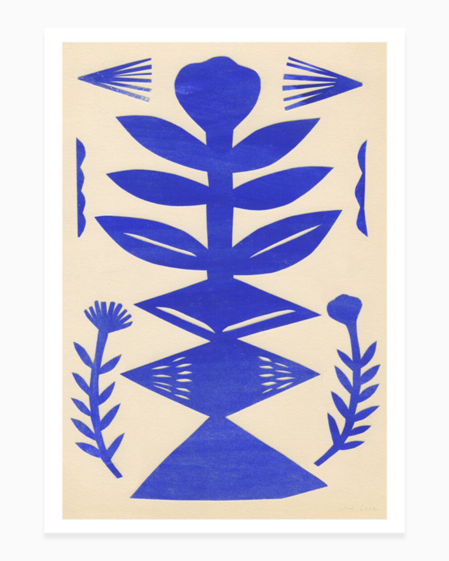 Blue Paper Cut - Anne Laval