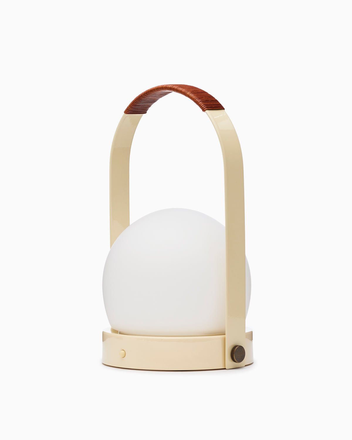 Carrie Table Lamp- Ivory/Leather