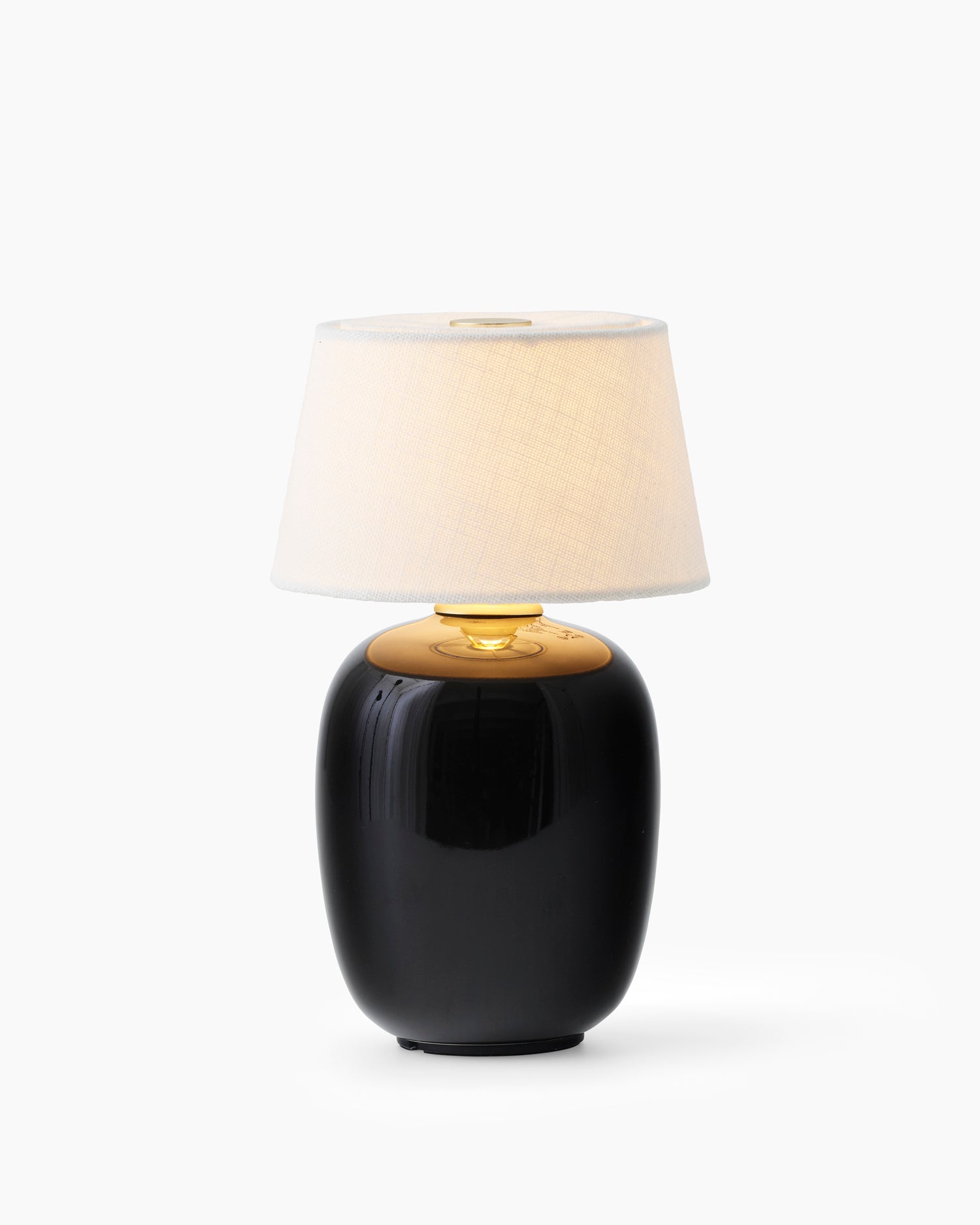 Torso Table Lamp Portable- Black