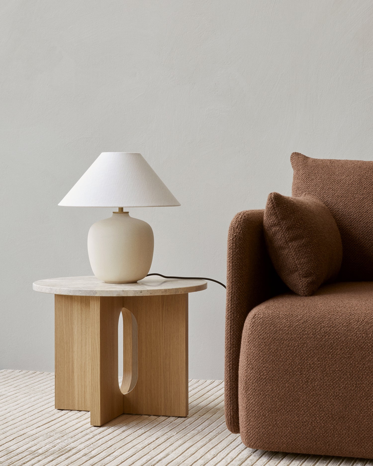 Torso Table Lamp- Sand/Off White