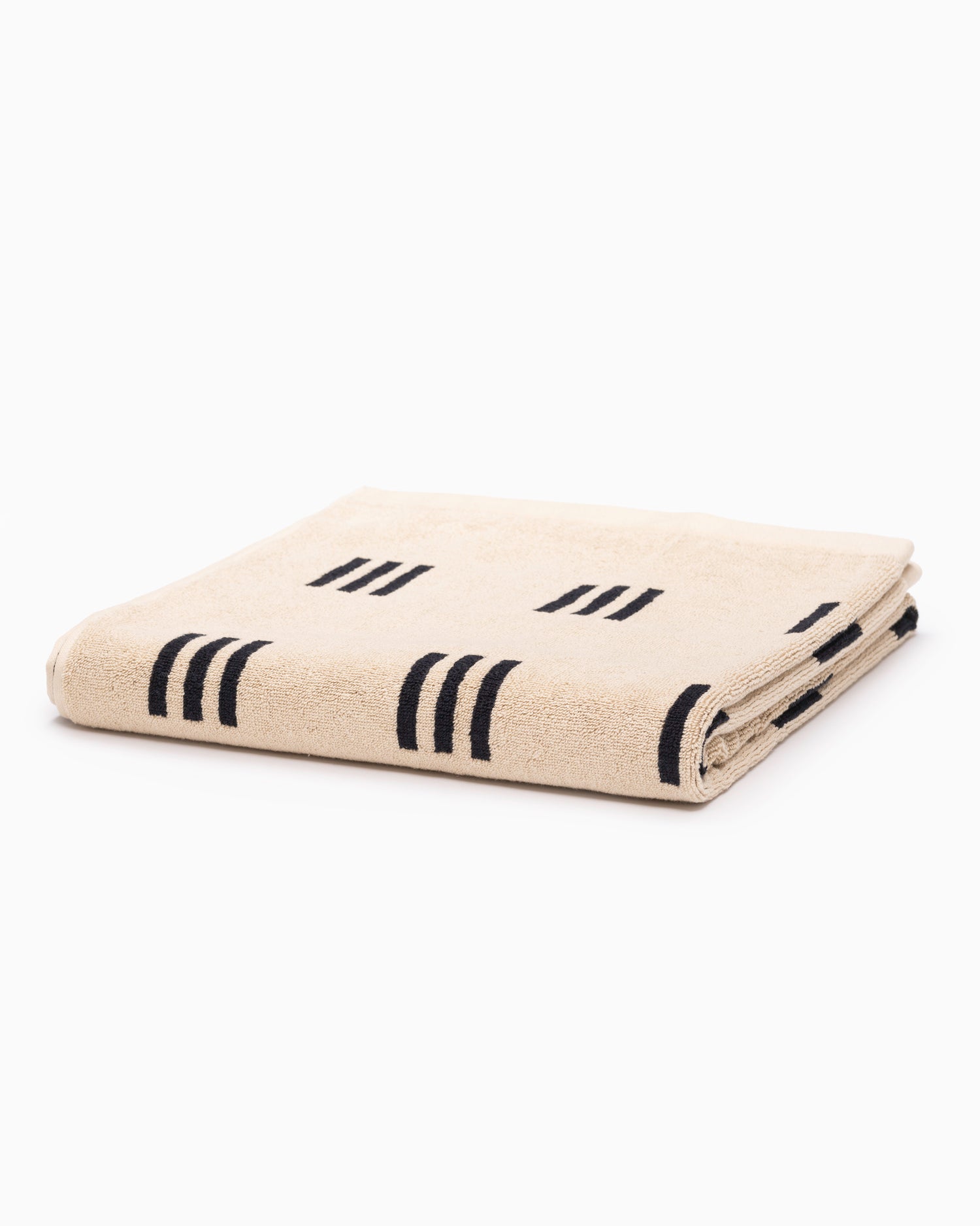 Claremont Bath Towel - Sand & Noir