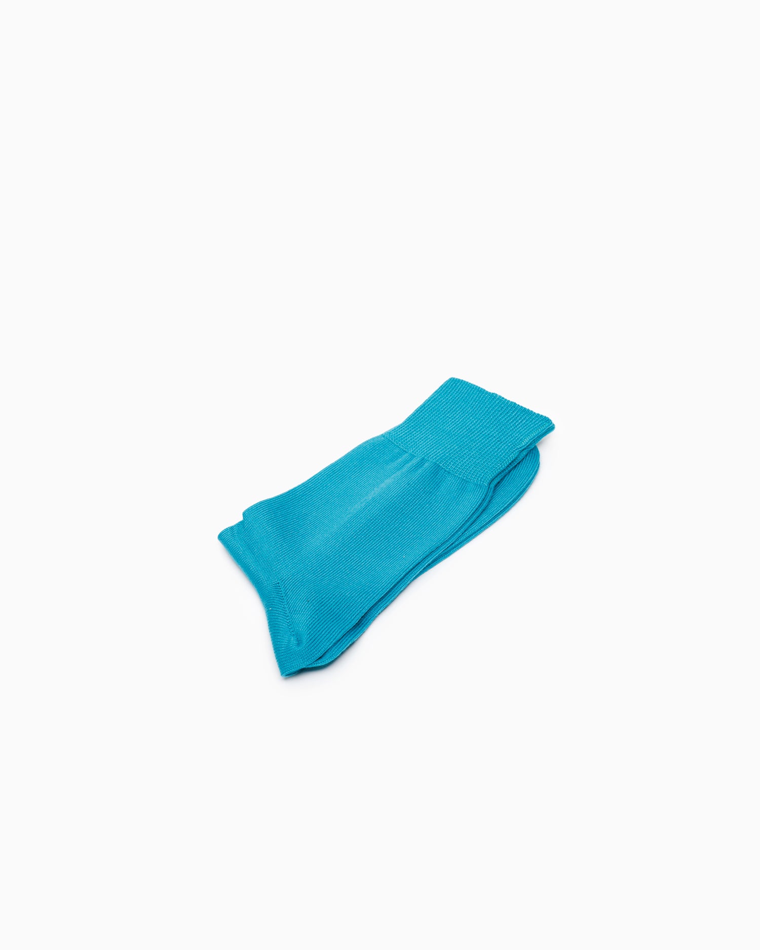 Egyptian Cotton Plain Socks - Aquarium Blue