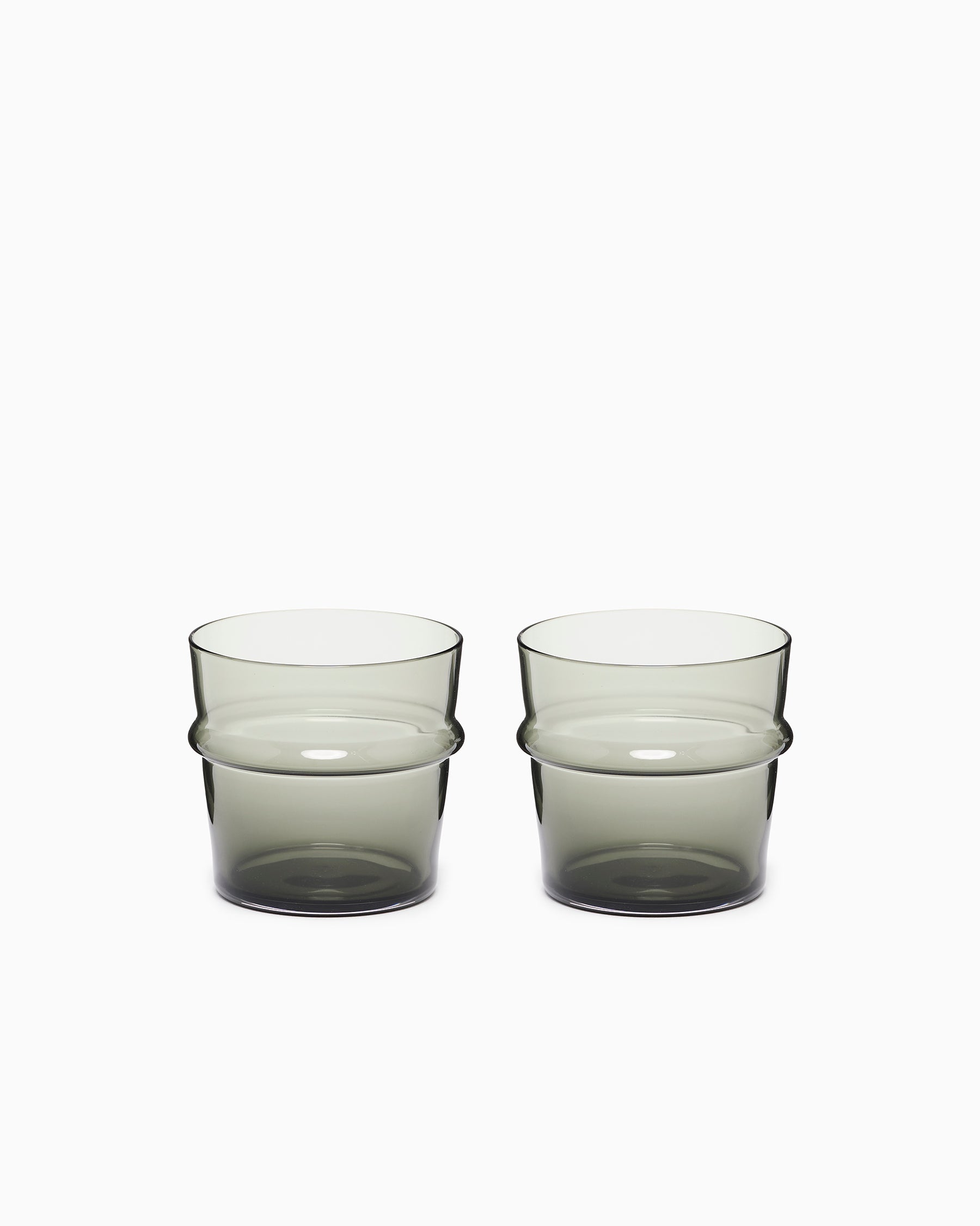 Boya Low Glasses - Smoked Grey Set of 2