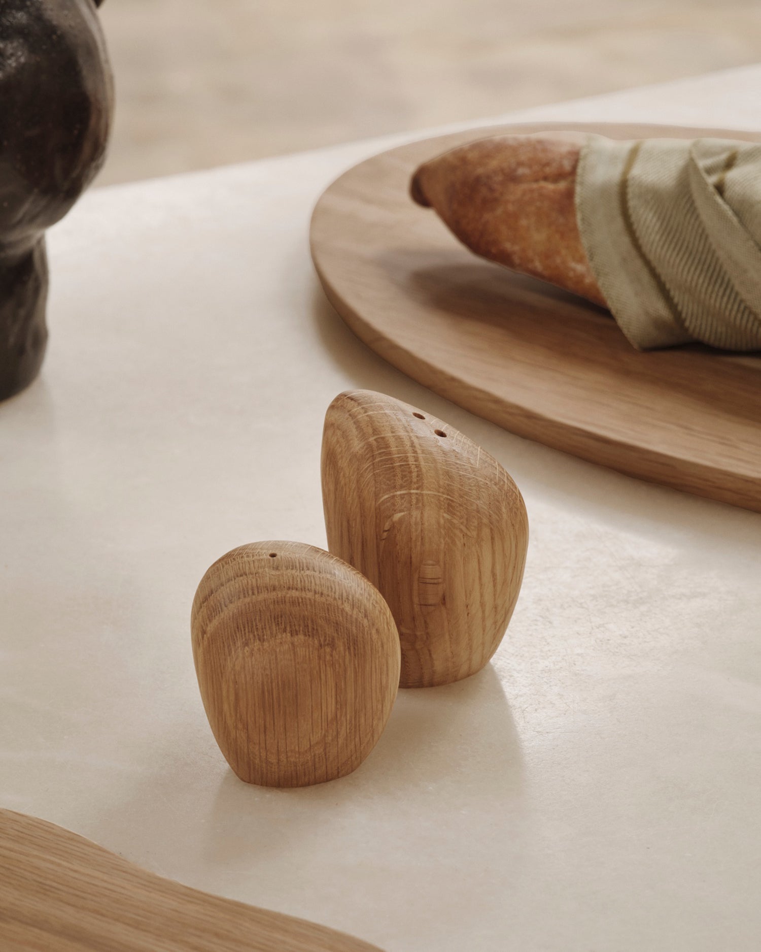 Cairn Salt and Pepper Shakers - Set of 2 - Oak
