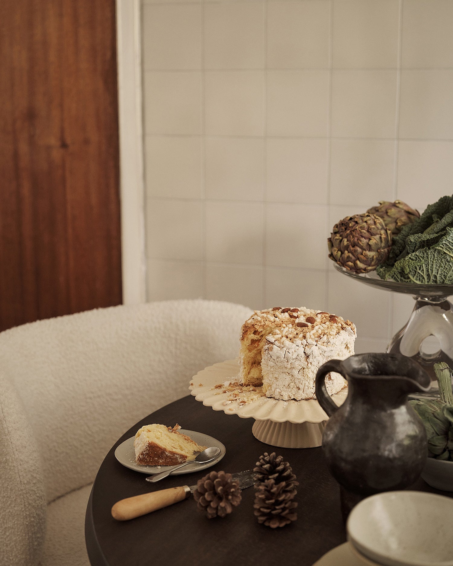 Fountain Cake Stand - Off-white