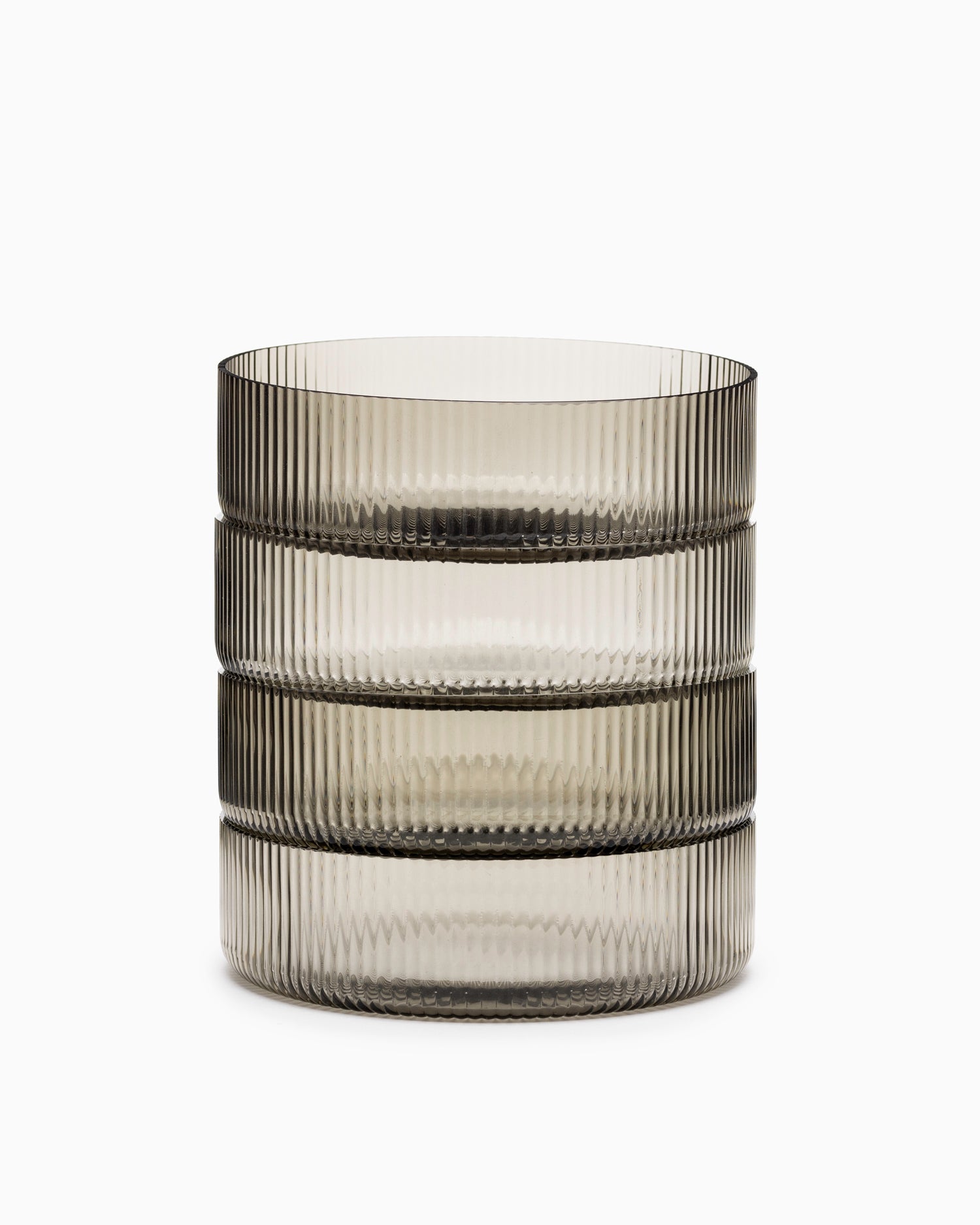 Ripple Serving Bowls Set 4 - Smoked