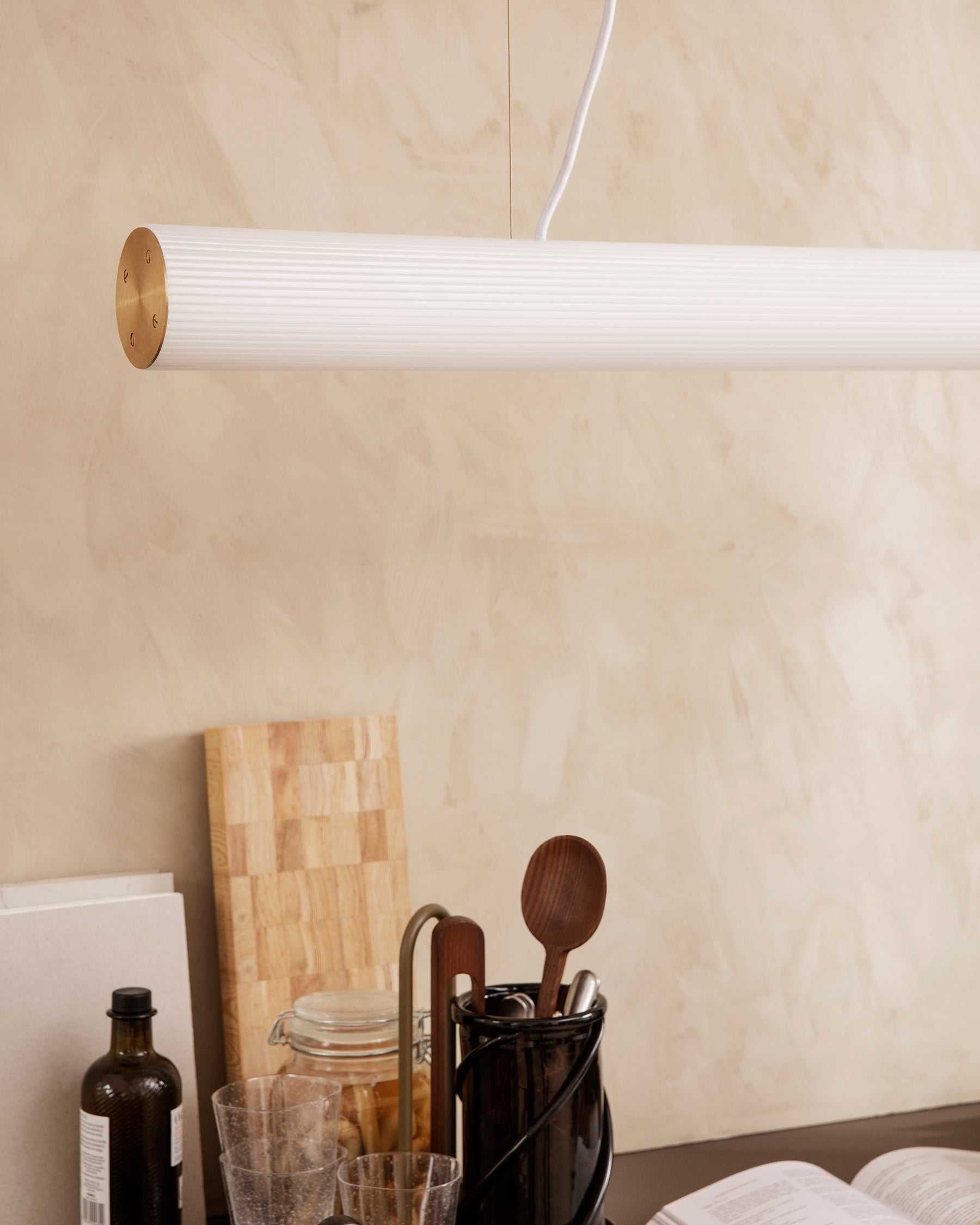 Vuelta Pendant II 100 - White/Brass