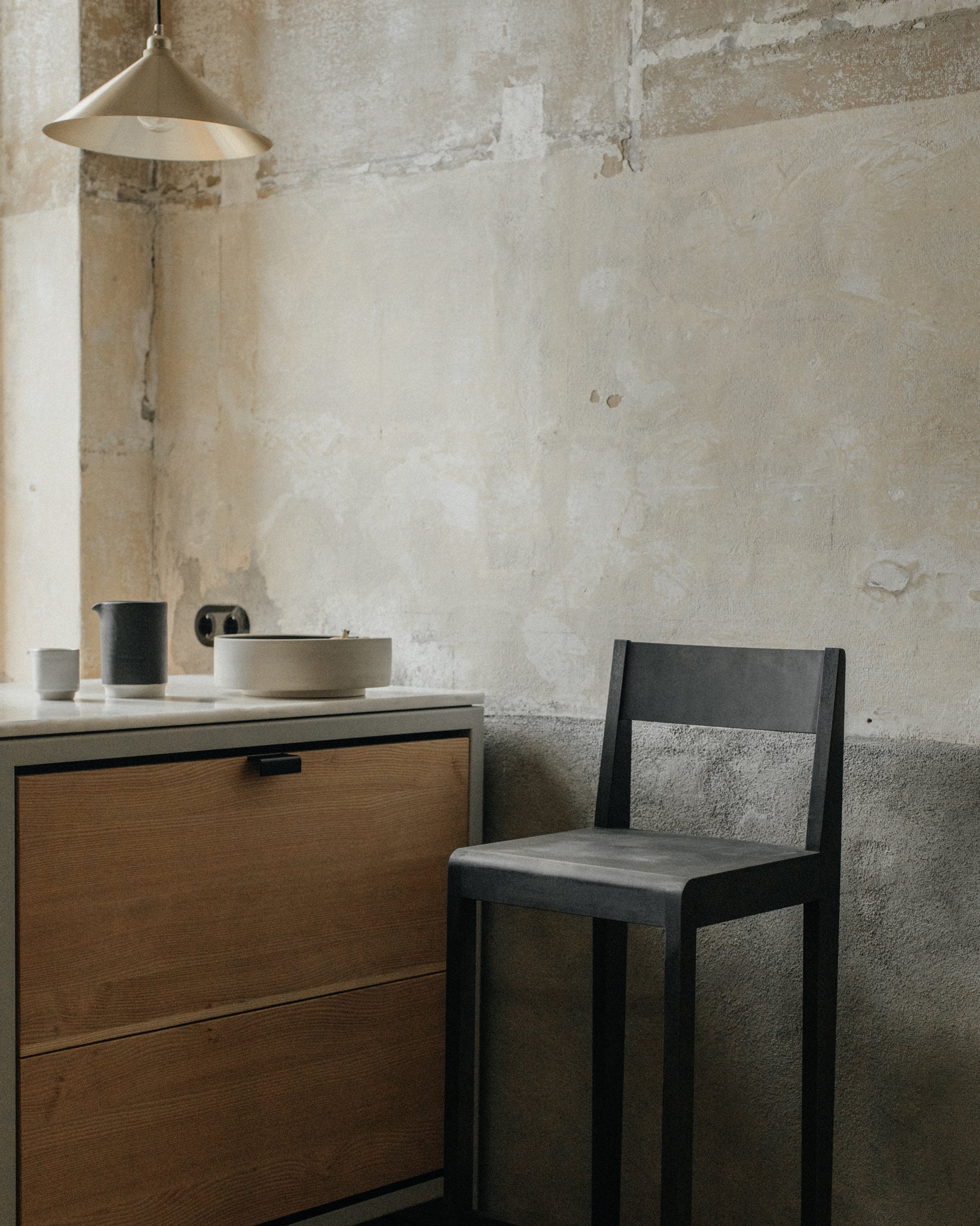 BAR CHAIR 01 H76 - Dark Brown Birch