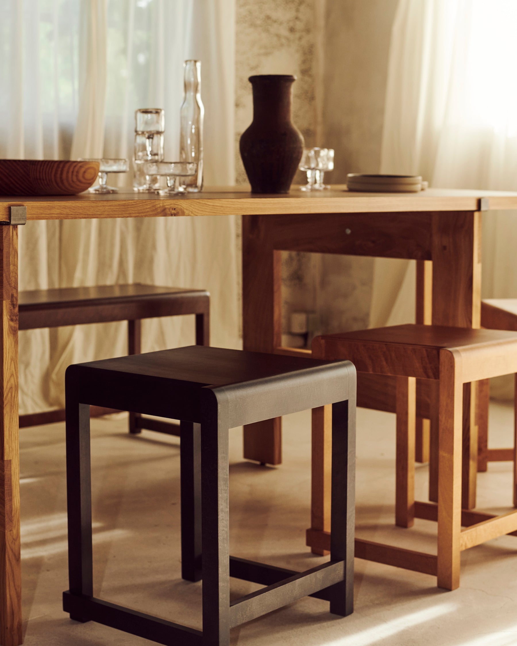 LOW STOOL 01 - Warm Brown Birch