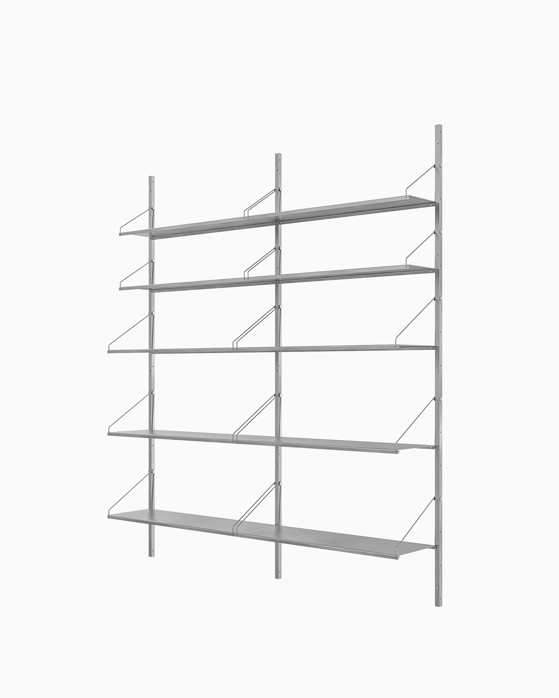 Shelf Library Double Section - Stainless Steel H185xW80