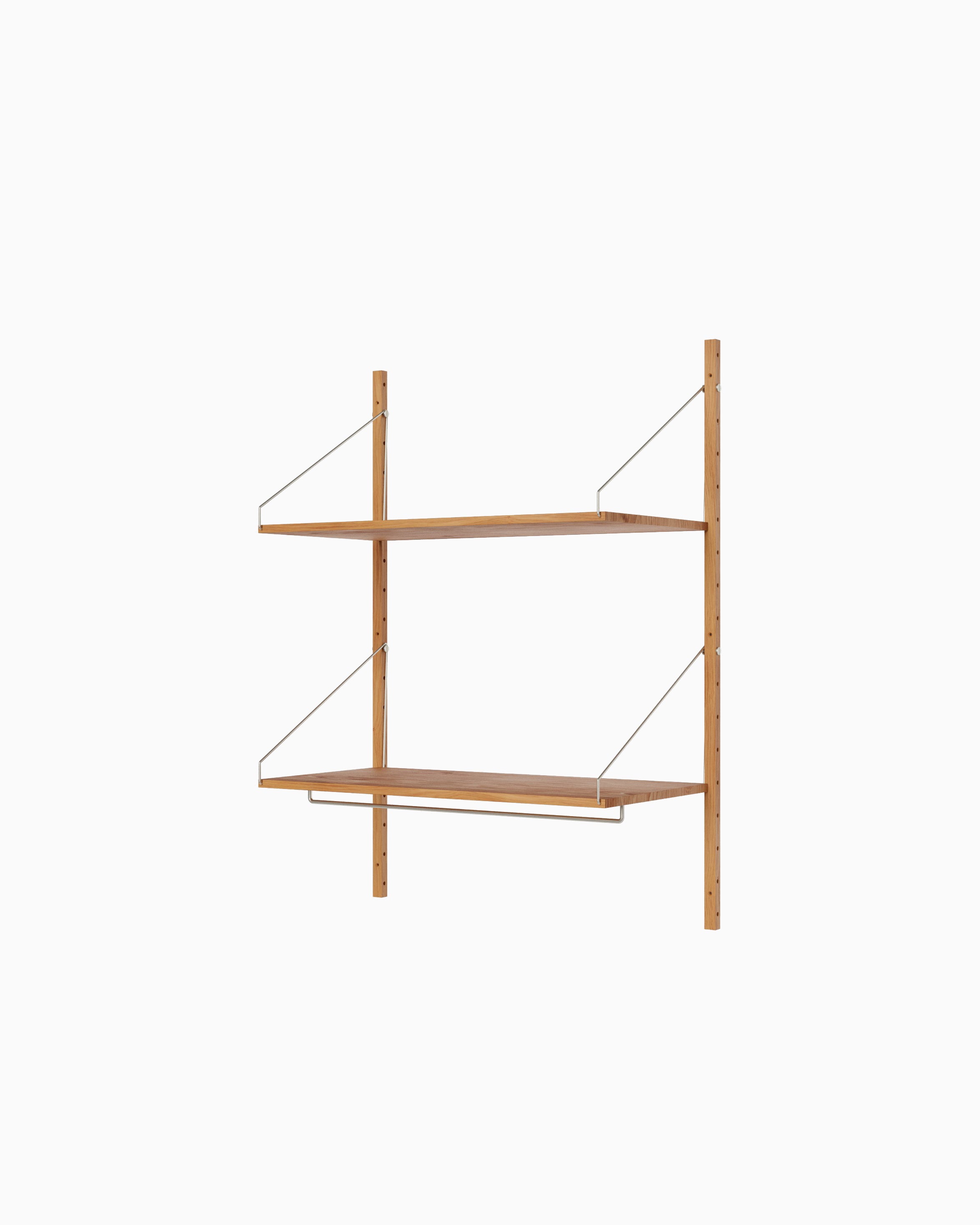 Shelf Library Hanger Section - Natural Oak H114xW80