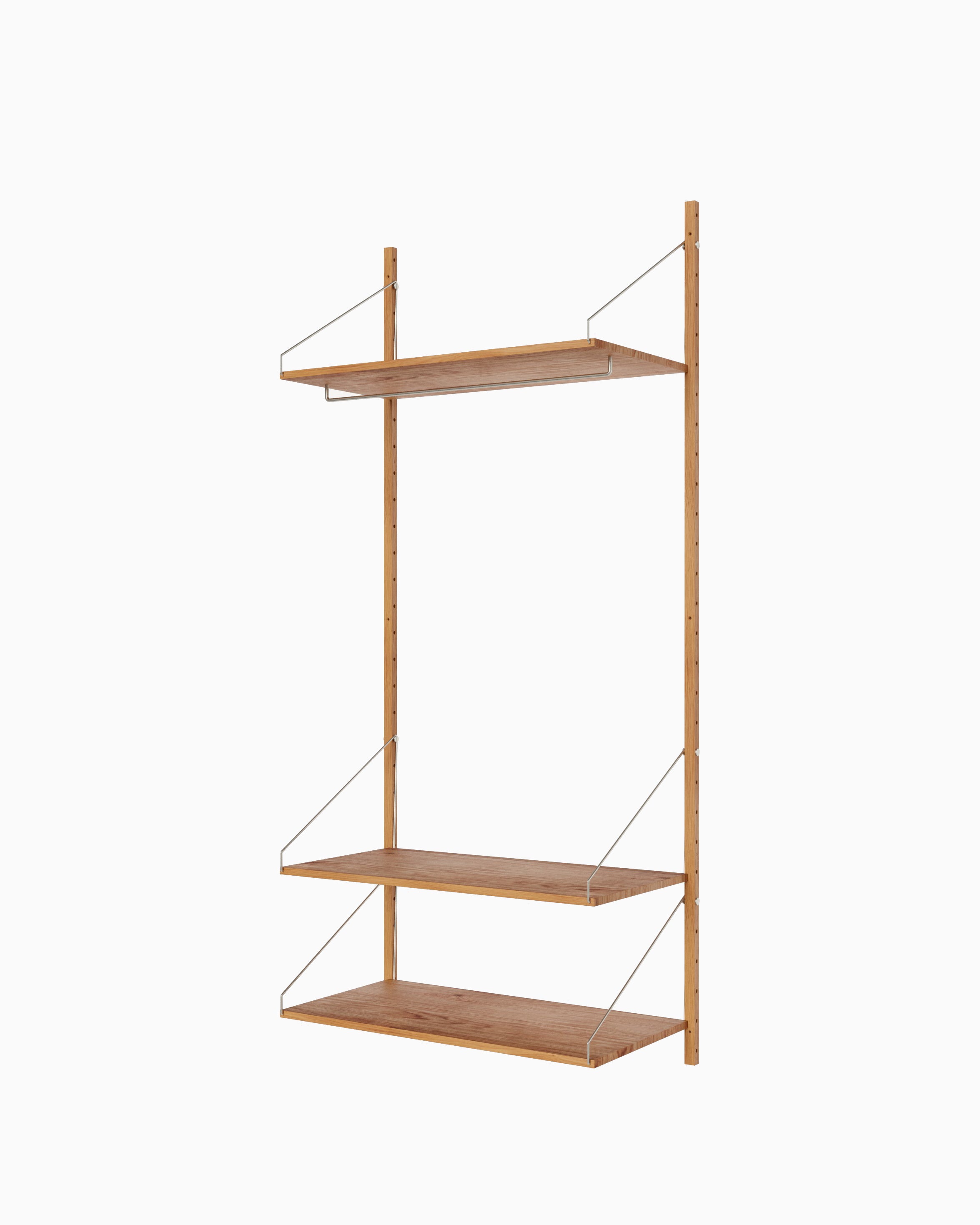Shelf Library Hanger Section - Natural Oak H185xW80