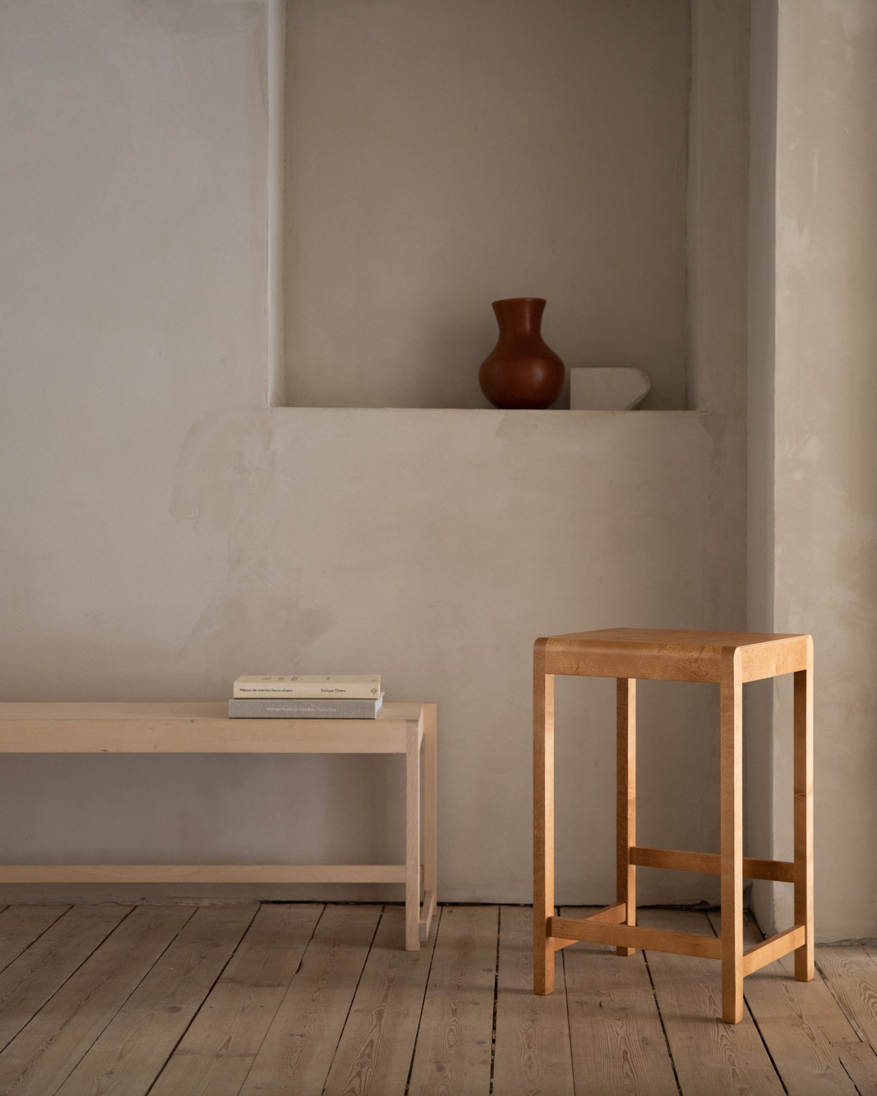 STOOL 01 H65 - Warm Brown Birch