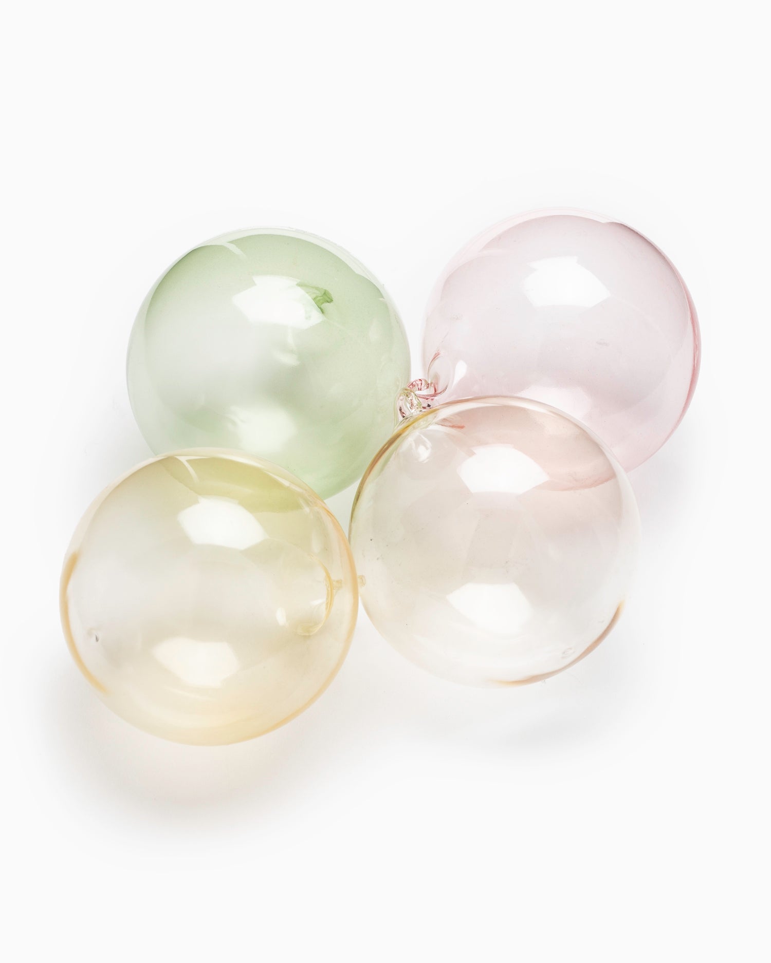 Glass Baubles - L - Set of 4 - Mixed Light