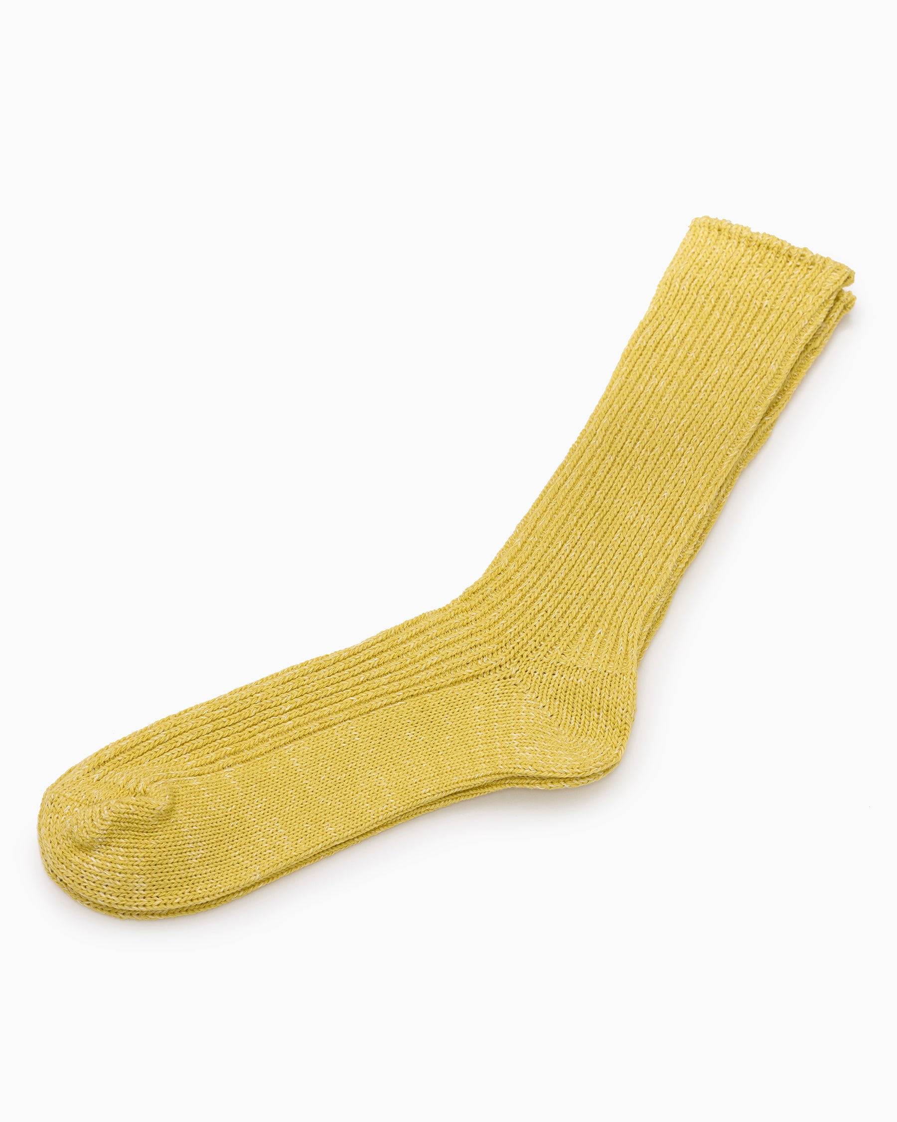 Hemp Cotton Ribbed Socks - Vintage Yellow