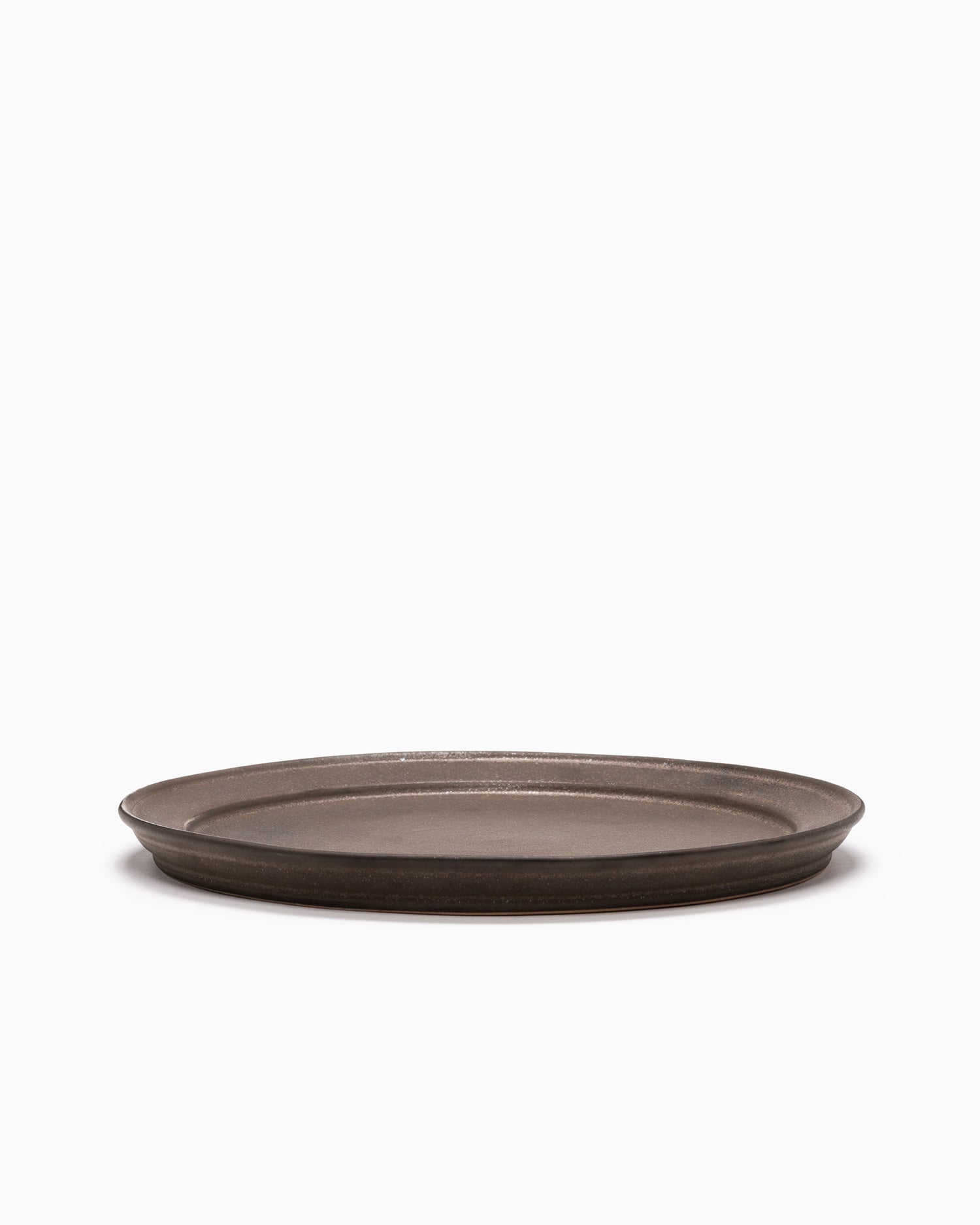 Narrow Rim Plate Large - Copper Brown