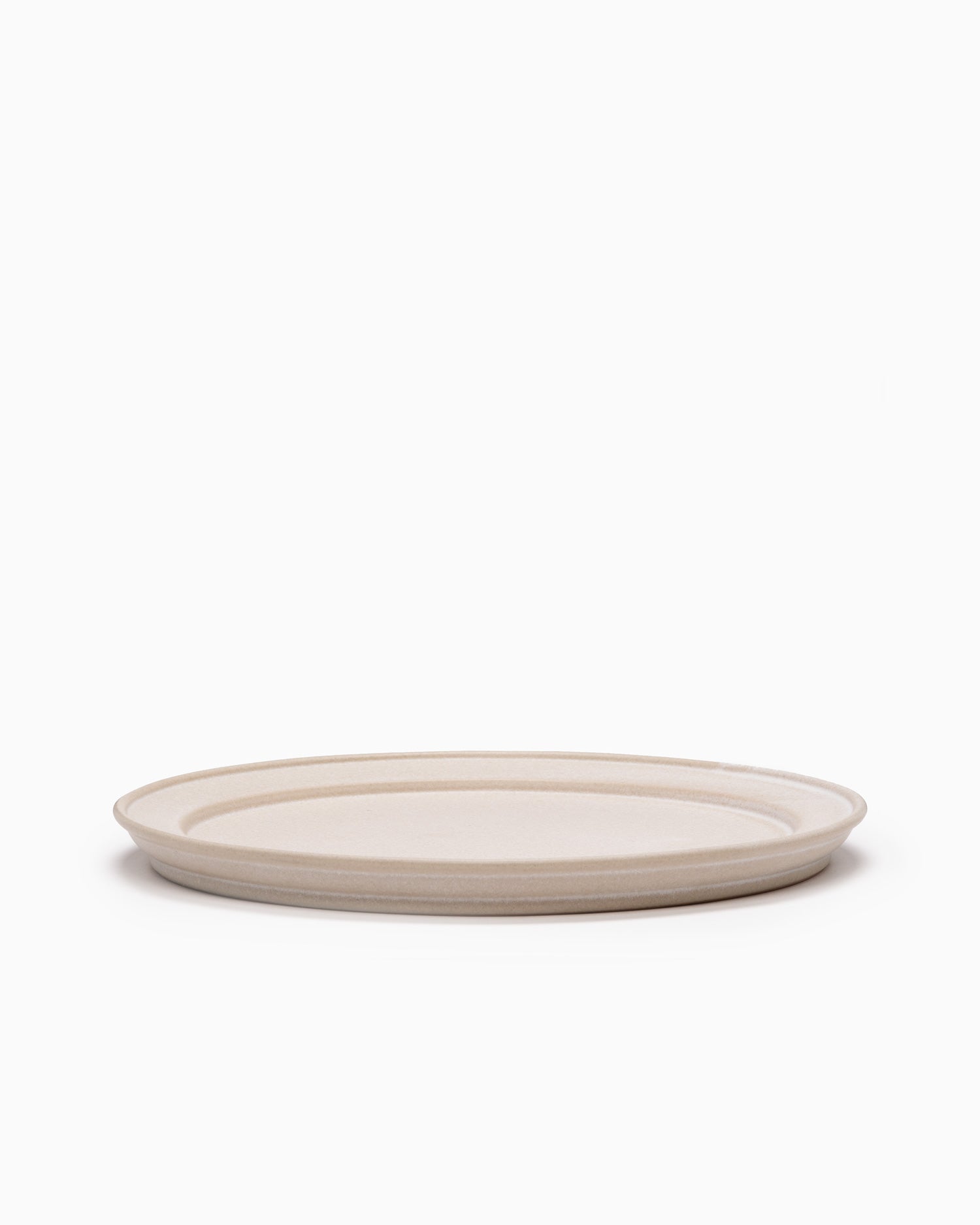 Narrow Rim Plate Large - Stone Beige