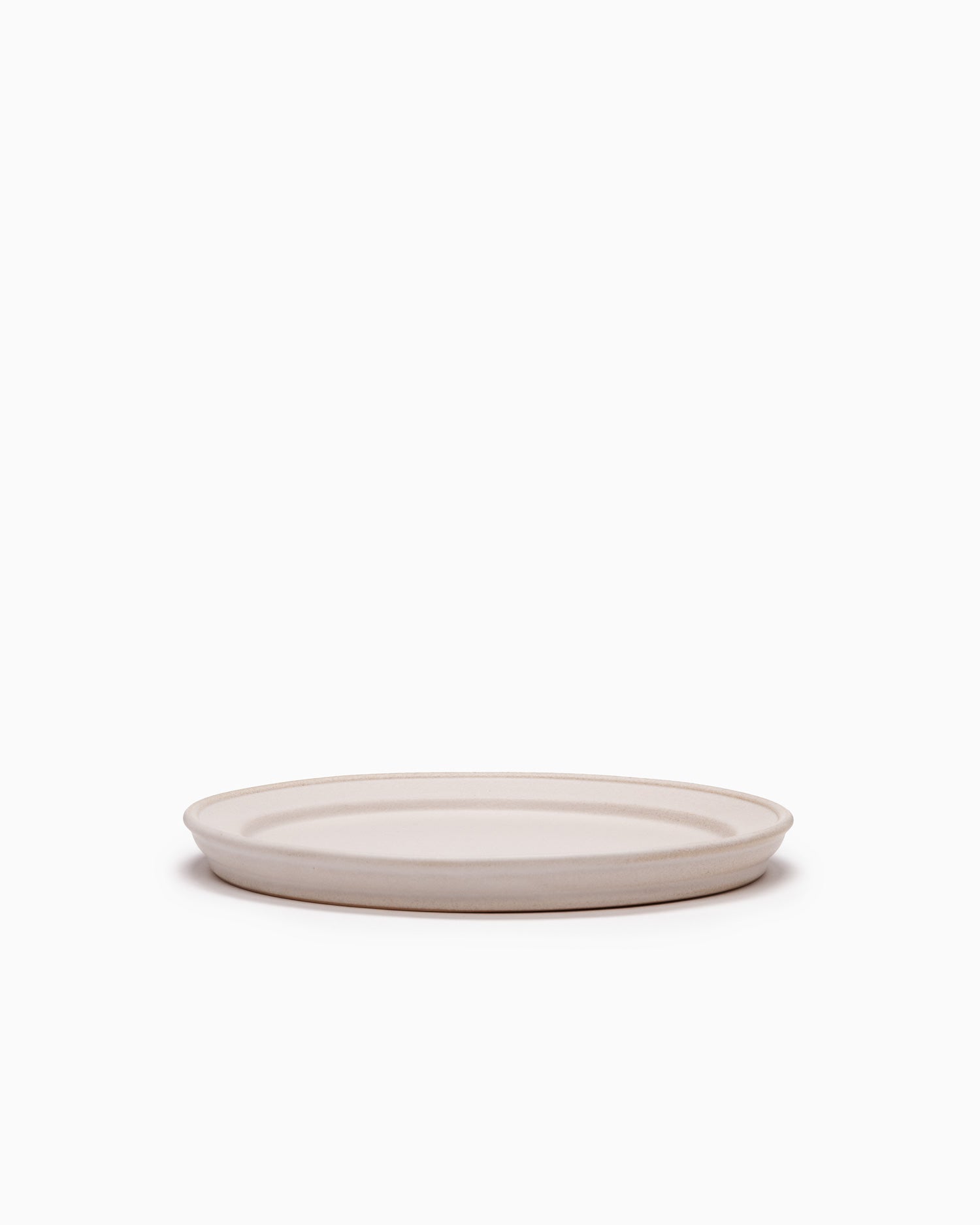 Narrow Rim Plate Medium - Stone Beige