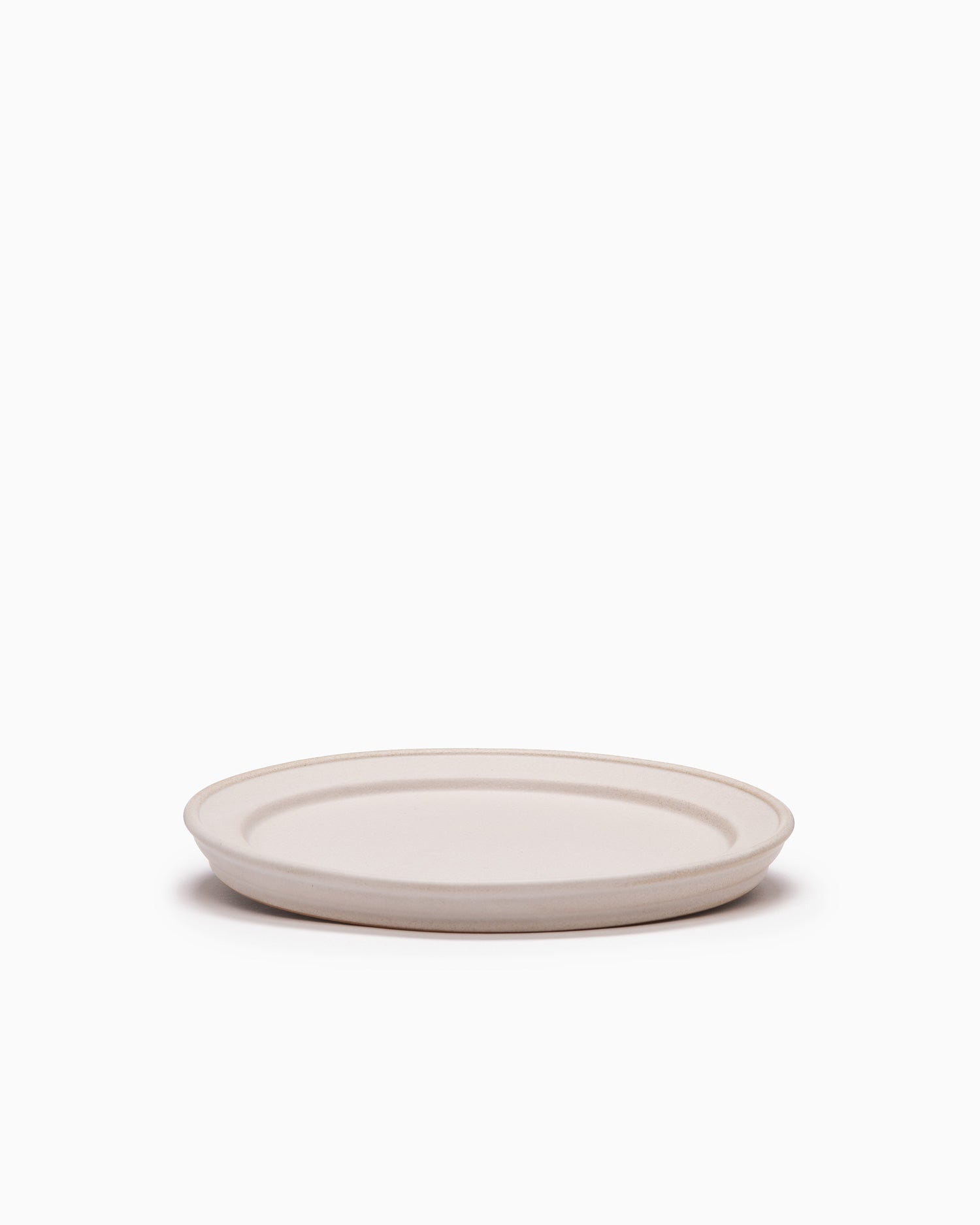 Narrow Rim Plate Medium - Stone Beige