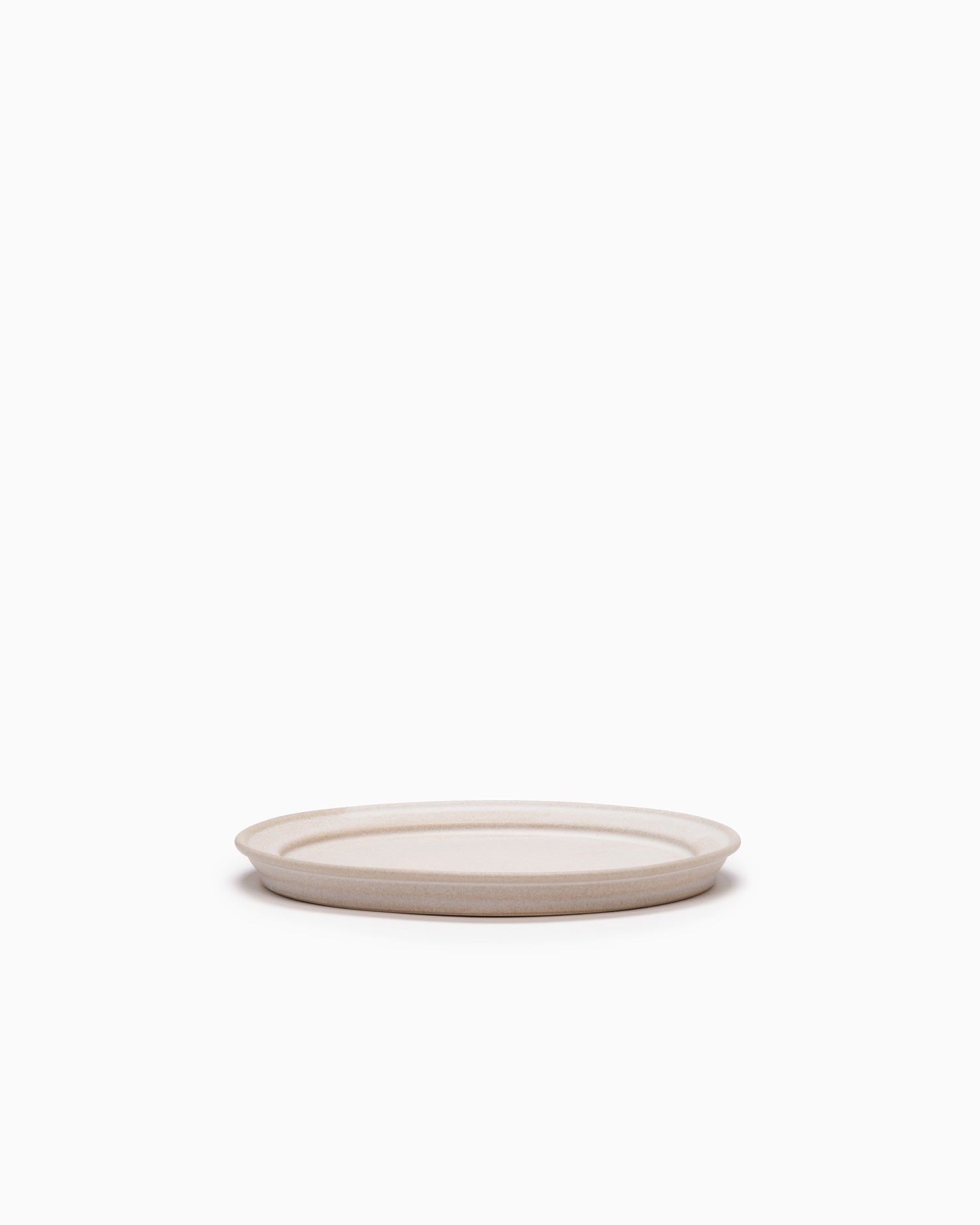 Narrow Rim Plate Small - Stone Beige