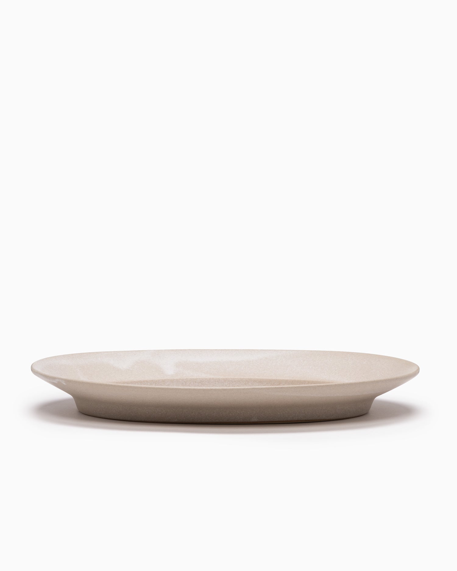 Rim Oval Plate Large - Stone Beige