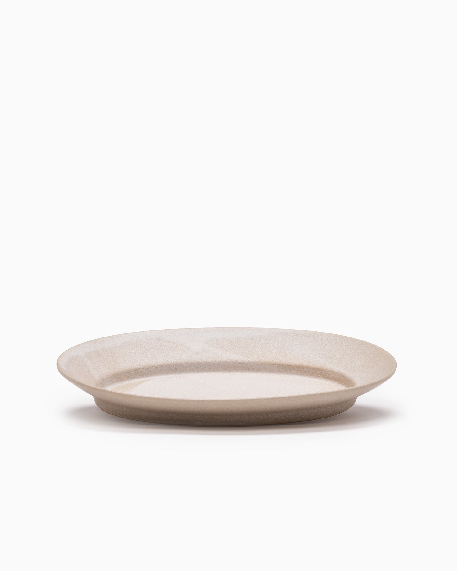 Rim Oval Plate Medium - Stone Beige
