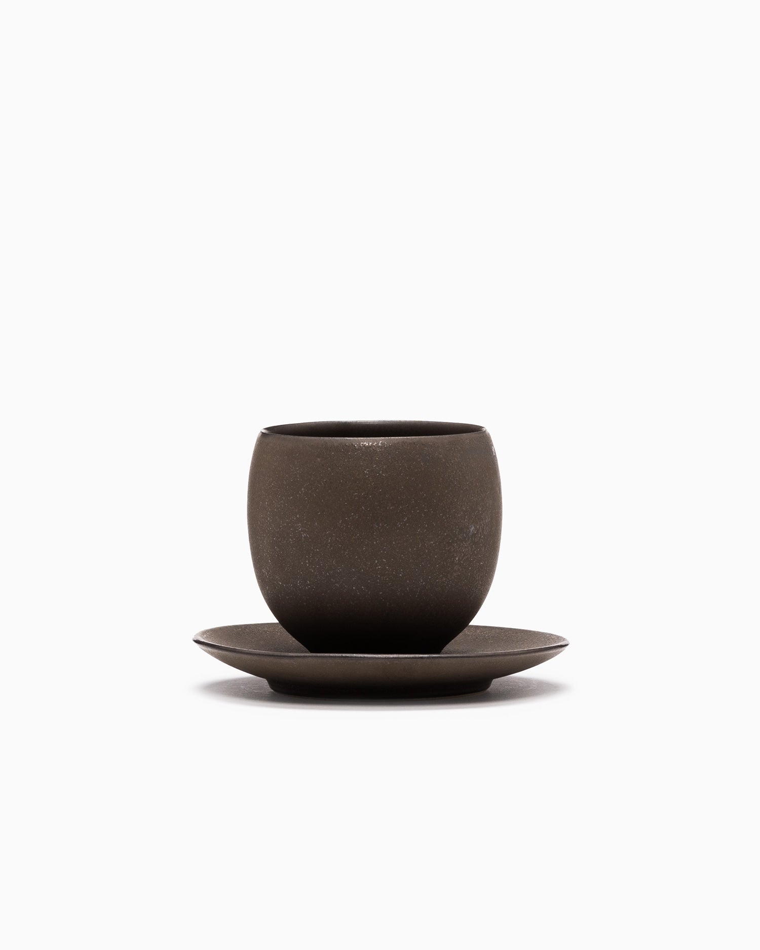 U Cup and Saucer - Copper Brown