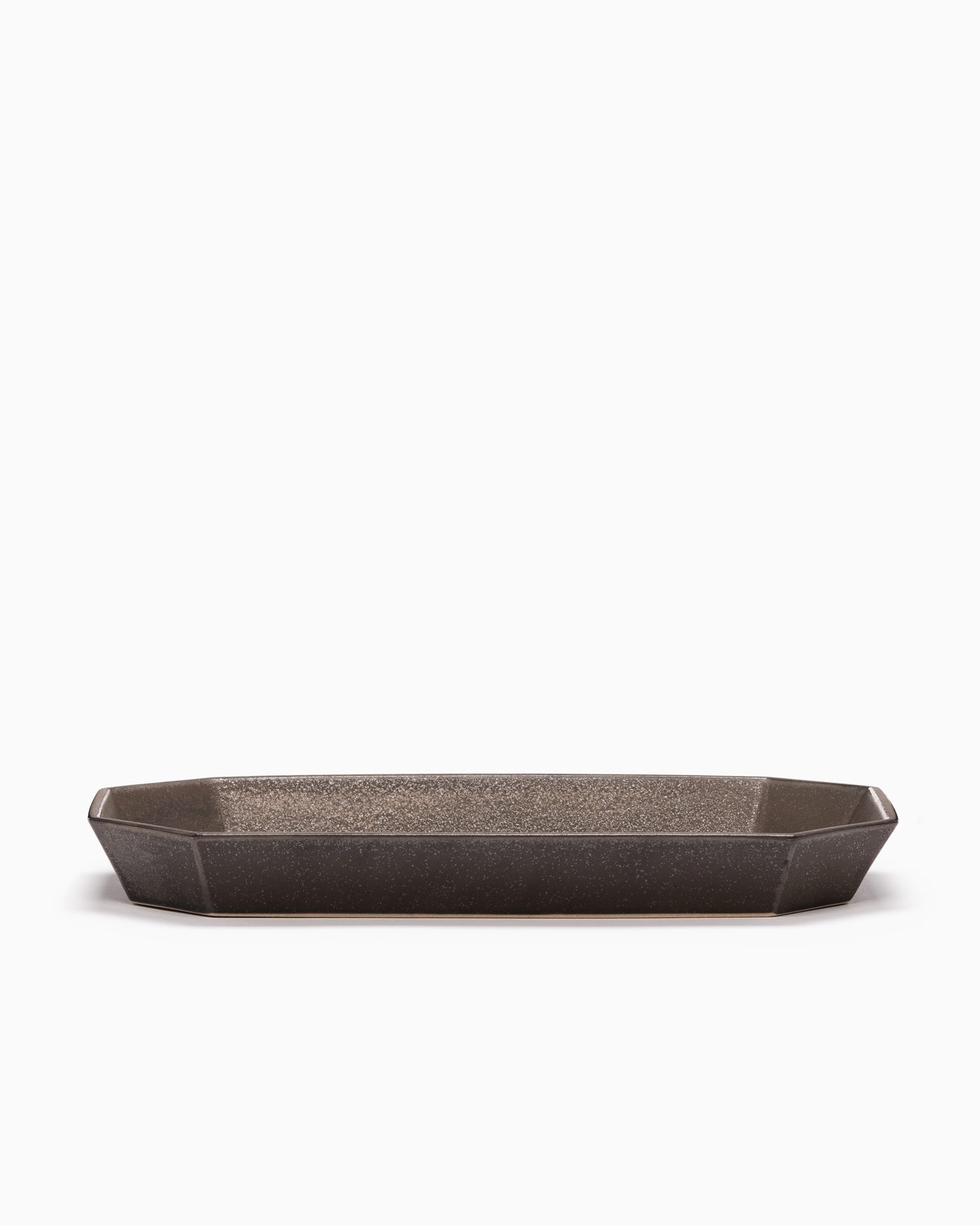 Wide Octagon Plate Large - Copper Brown