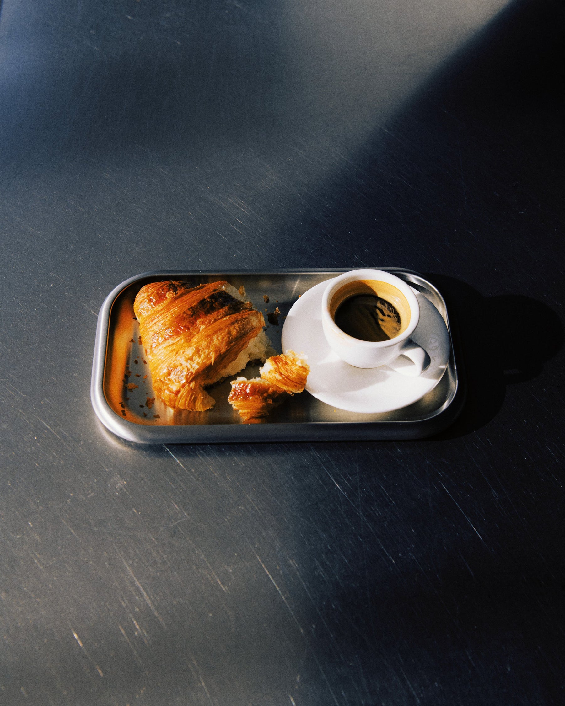 Small Steel Serving Tray - Brushed - Service Projects