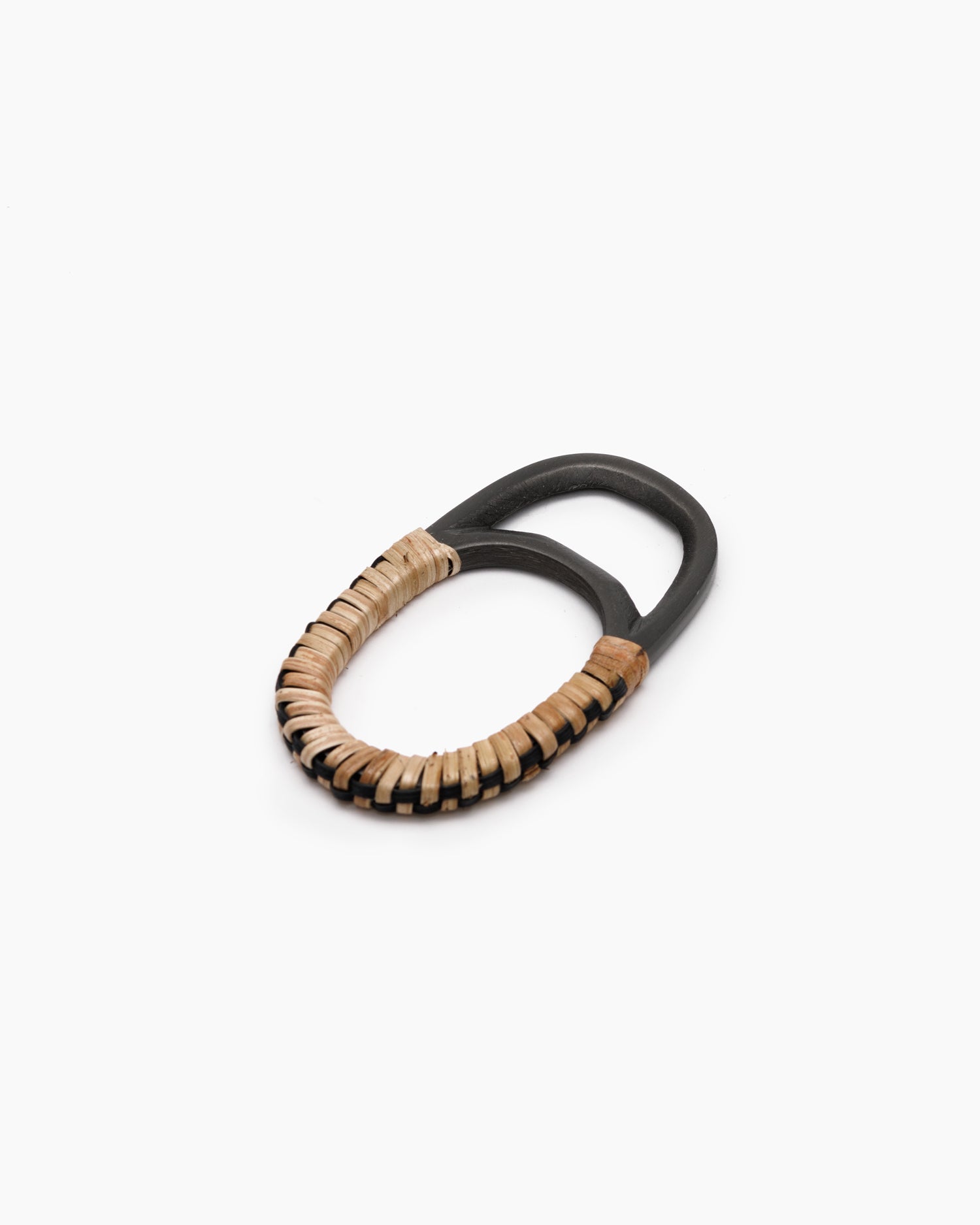 Weave Bottle Opener - Natural/Black Brass