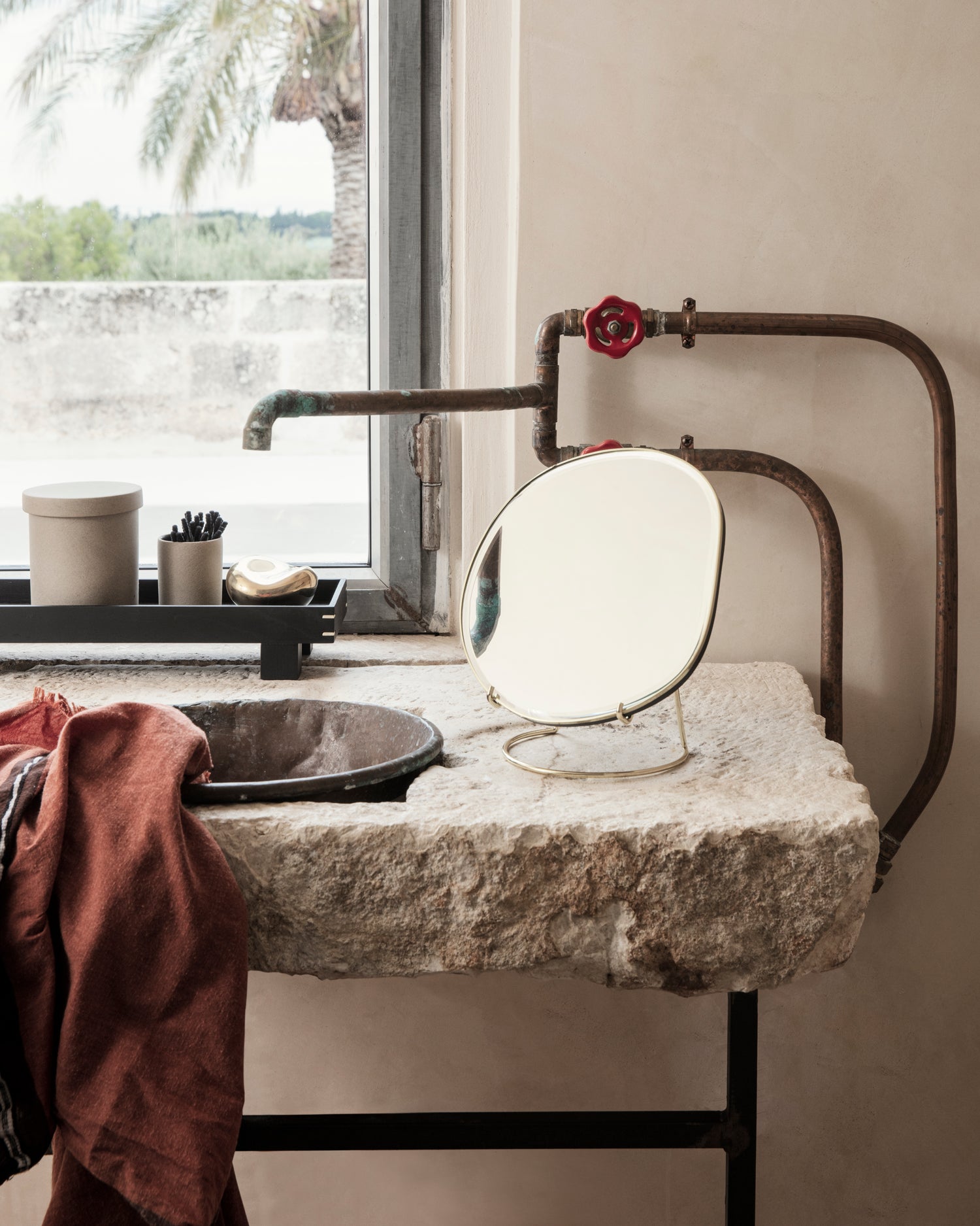 Pond Table Mirror - Brass
