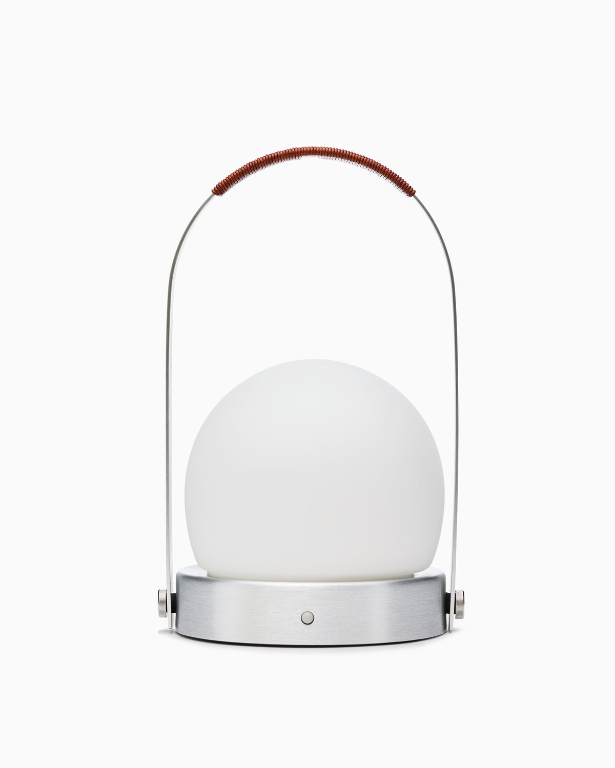 Carrie Table Lamp- Brushed Aluminium/Leather
