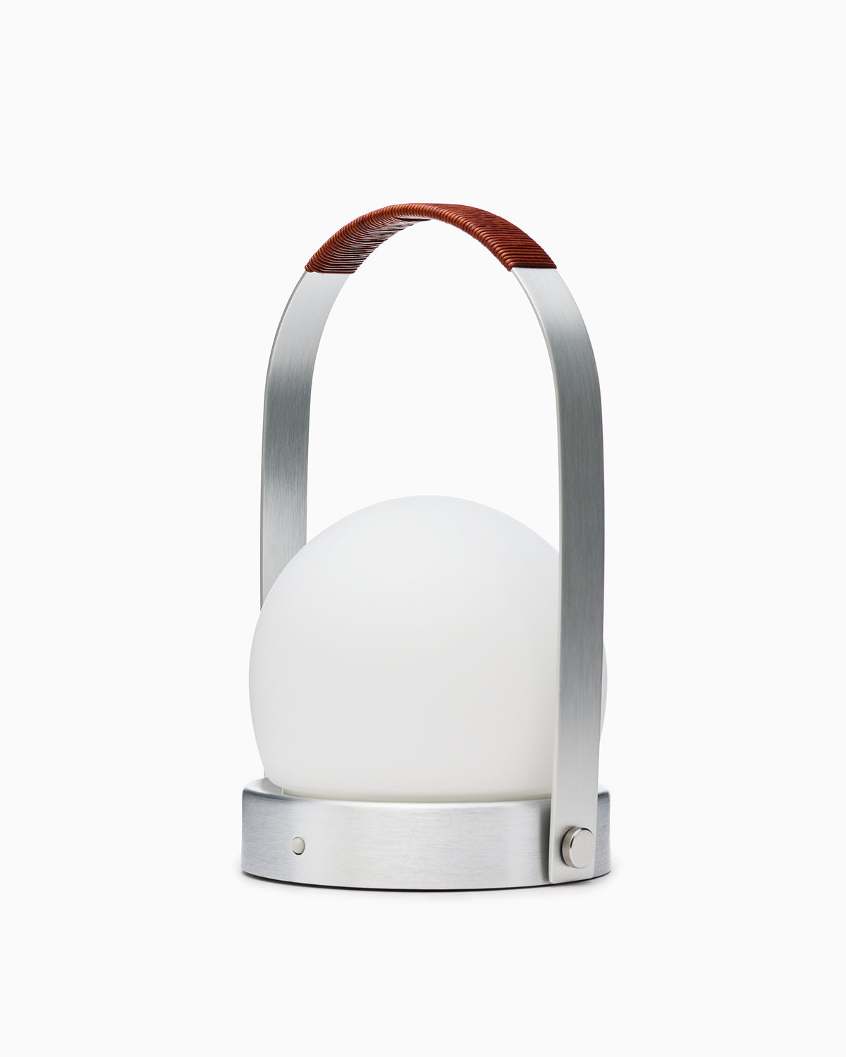 Carrie Table Lamp- Brushed Aluminium/Leather