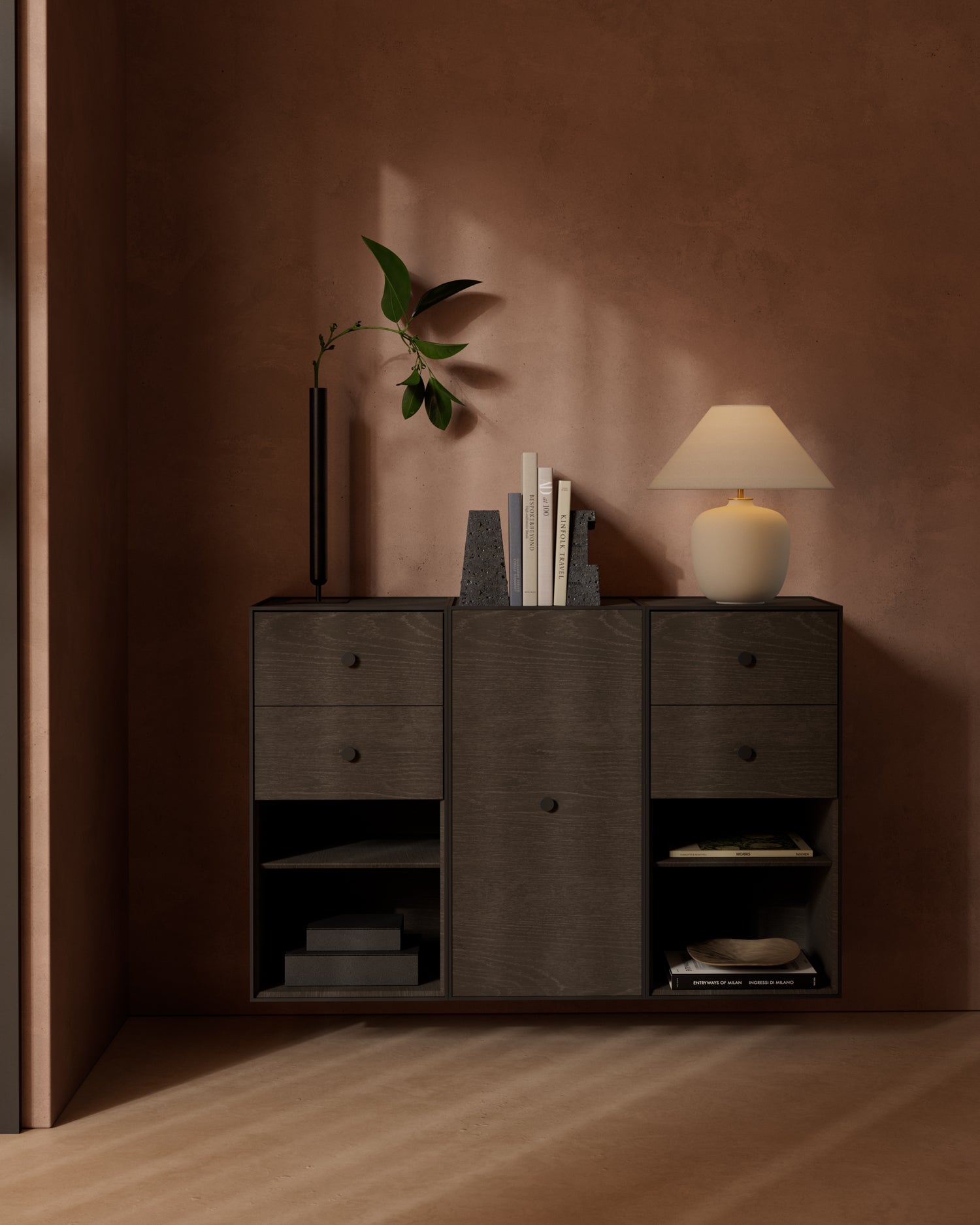 Torso Table Lamp- Sand/Off White