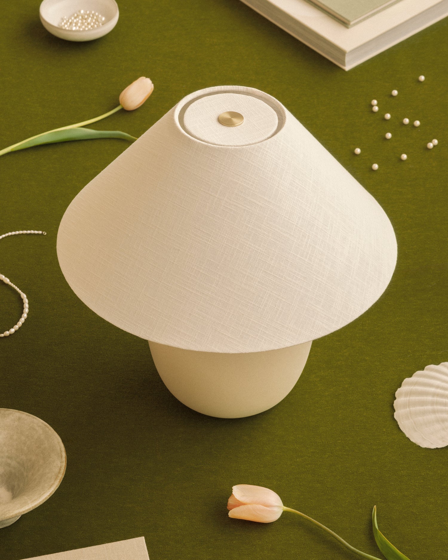 Torso Table Lamp- Sand/Off White