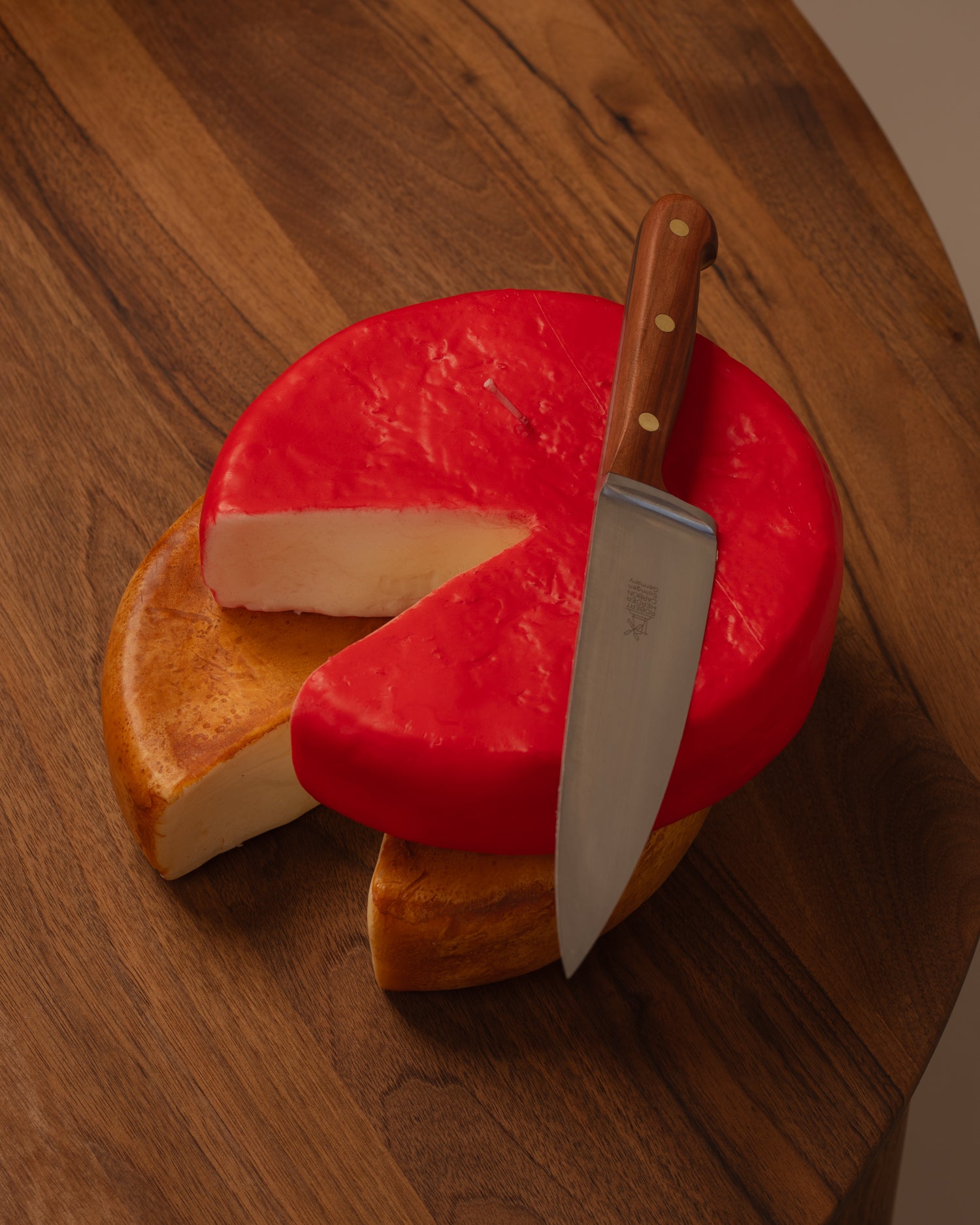 Cheese Wheel Candle - Red