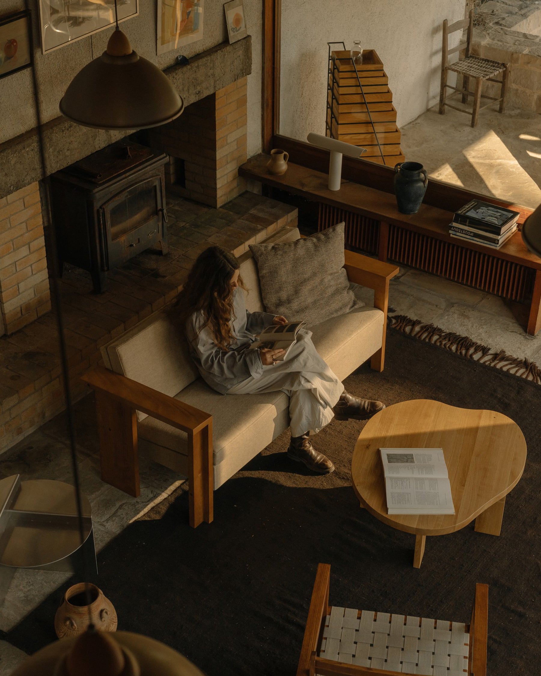 FARMHOUSE SIDE TABLE - Pond Natural Oak