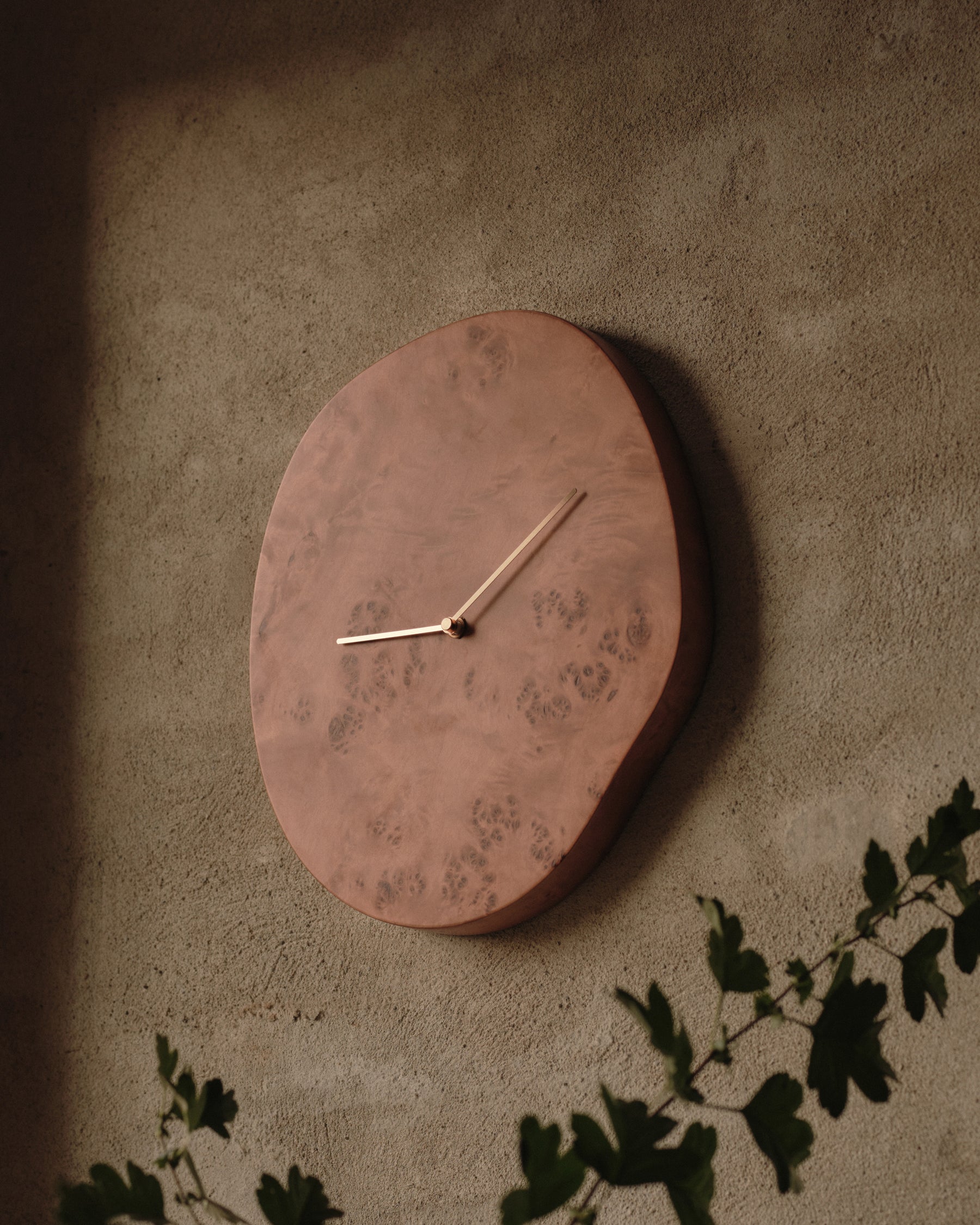 Melt Wall Clock - Dark Stained Burl