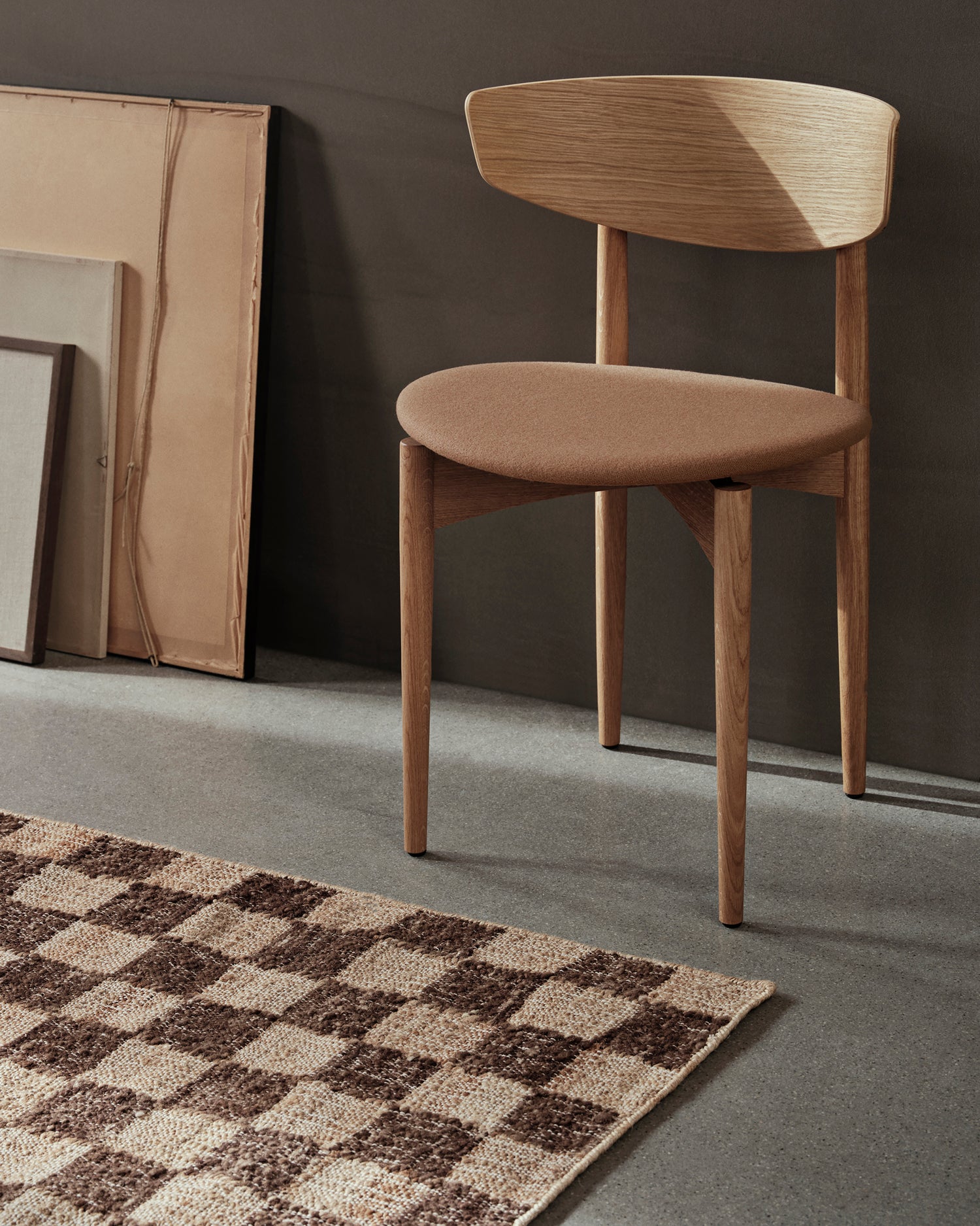 Check Wool Jute Rug - 140 x 200 - Coffee/Natural