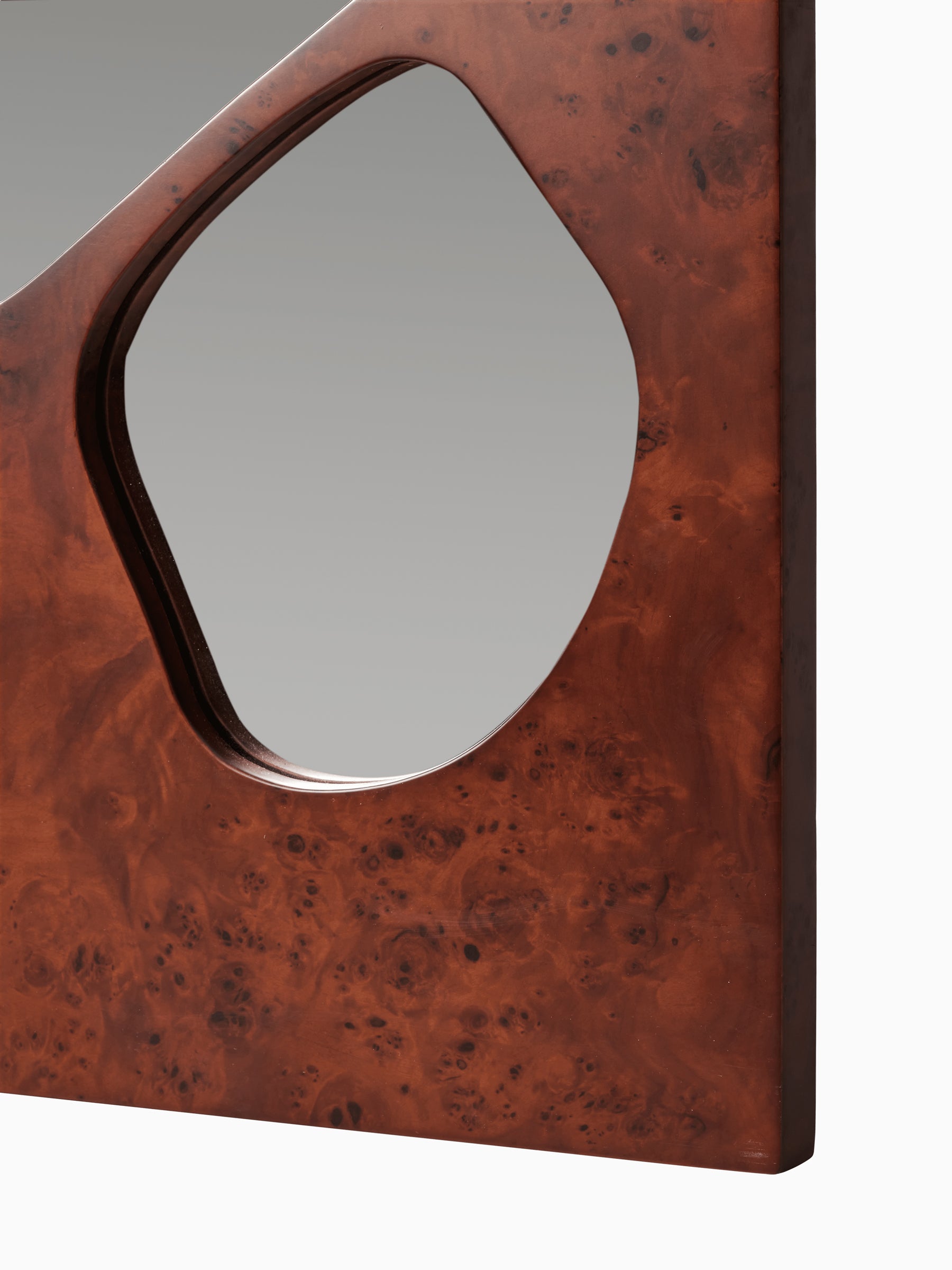 Folia Mirror - Dark Stained Burl