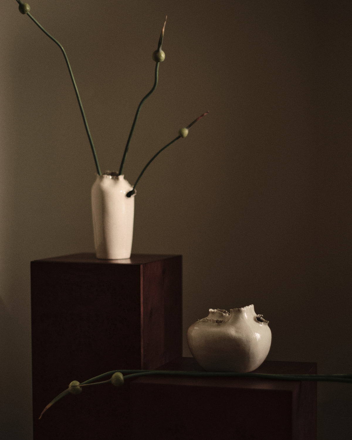 Tereo Round Vase - Off-white Speckle