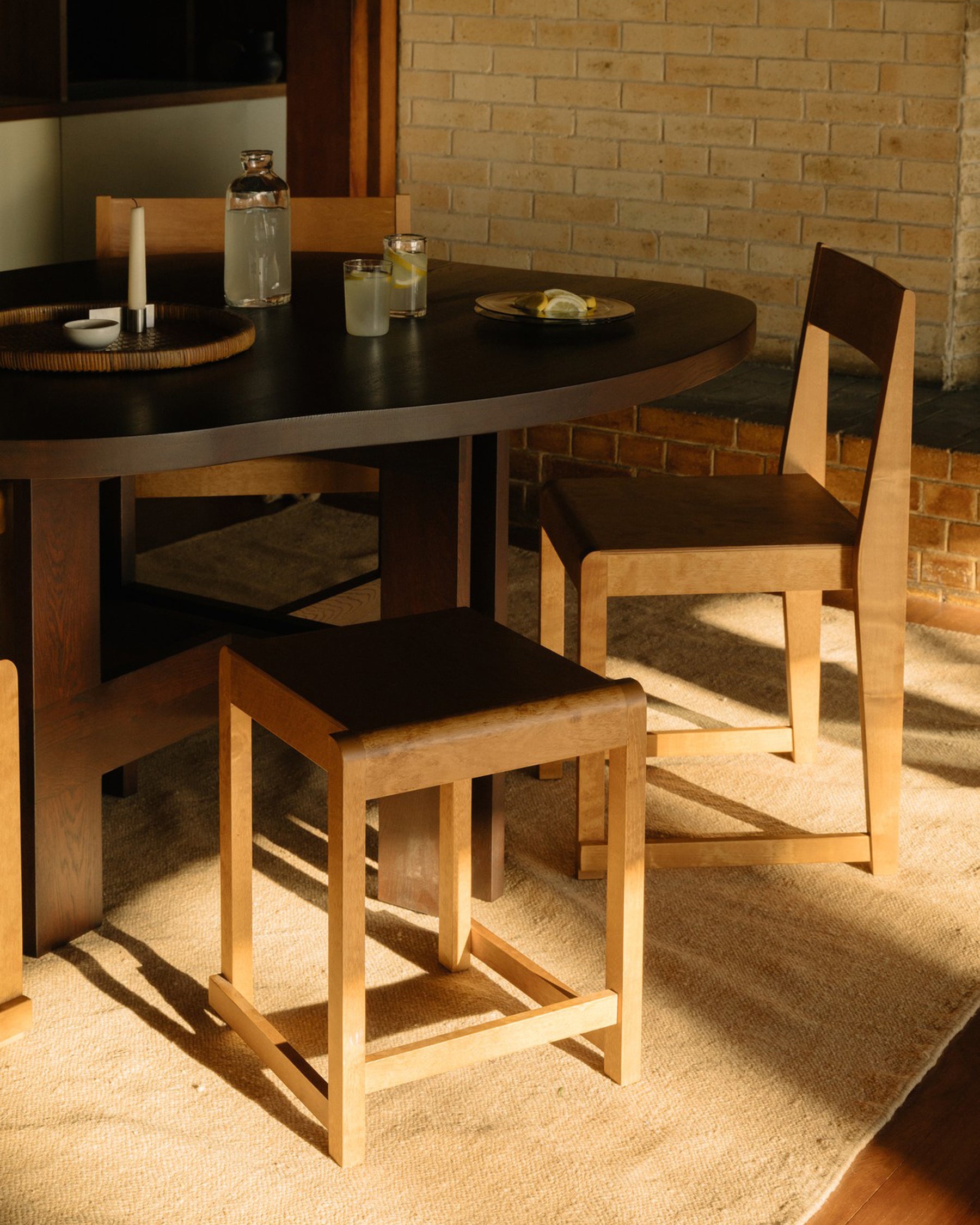 LOW STOOL 01 - Warm Brown Birch