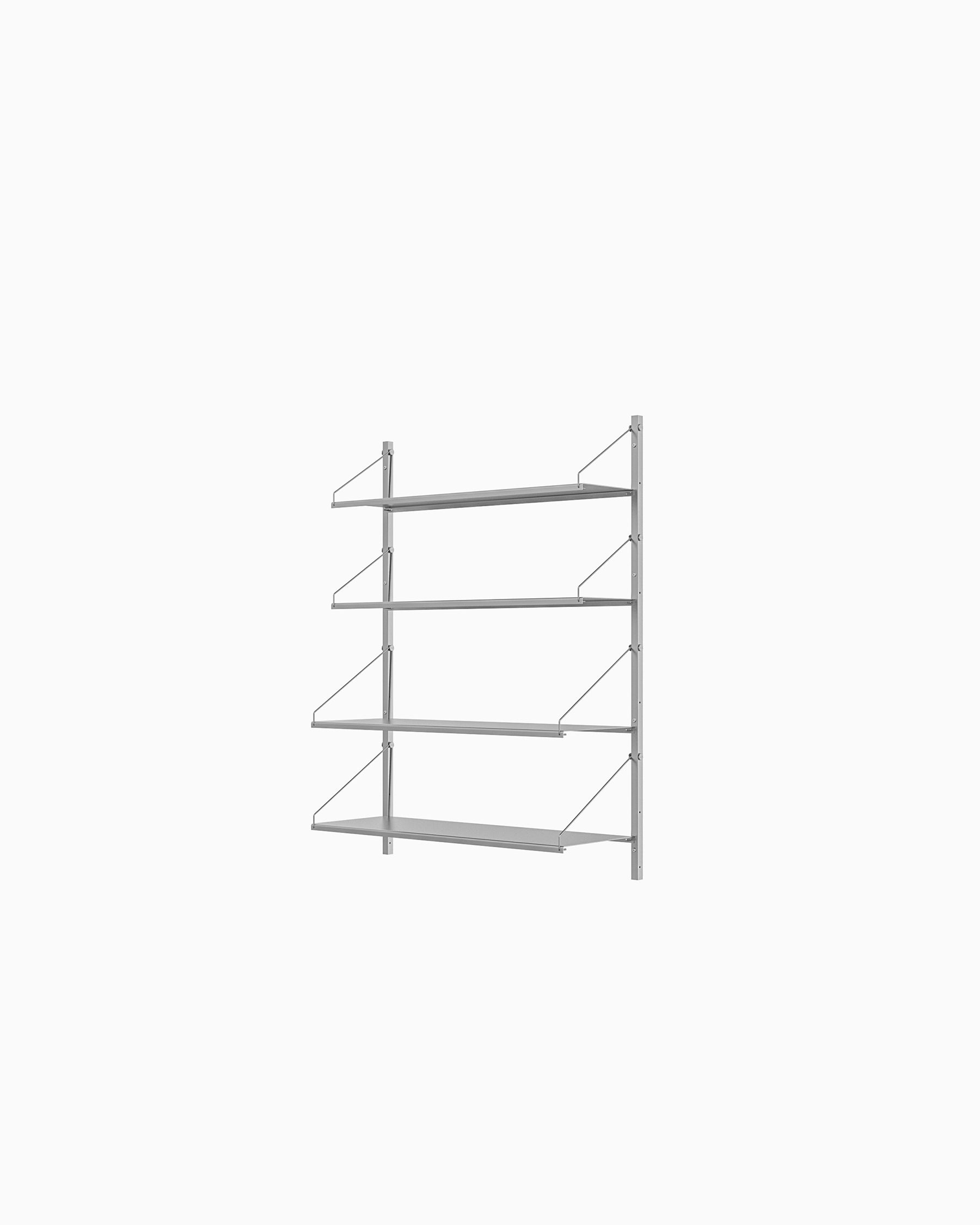Shelf Library Single Section - Stainless Steel H108xW80