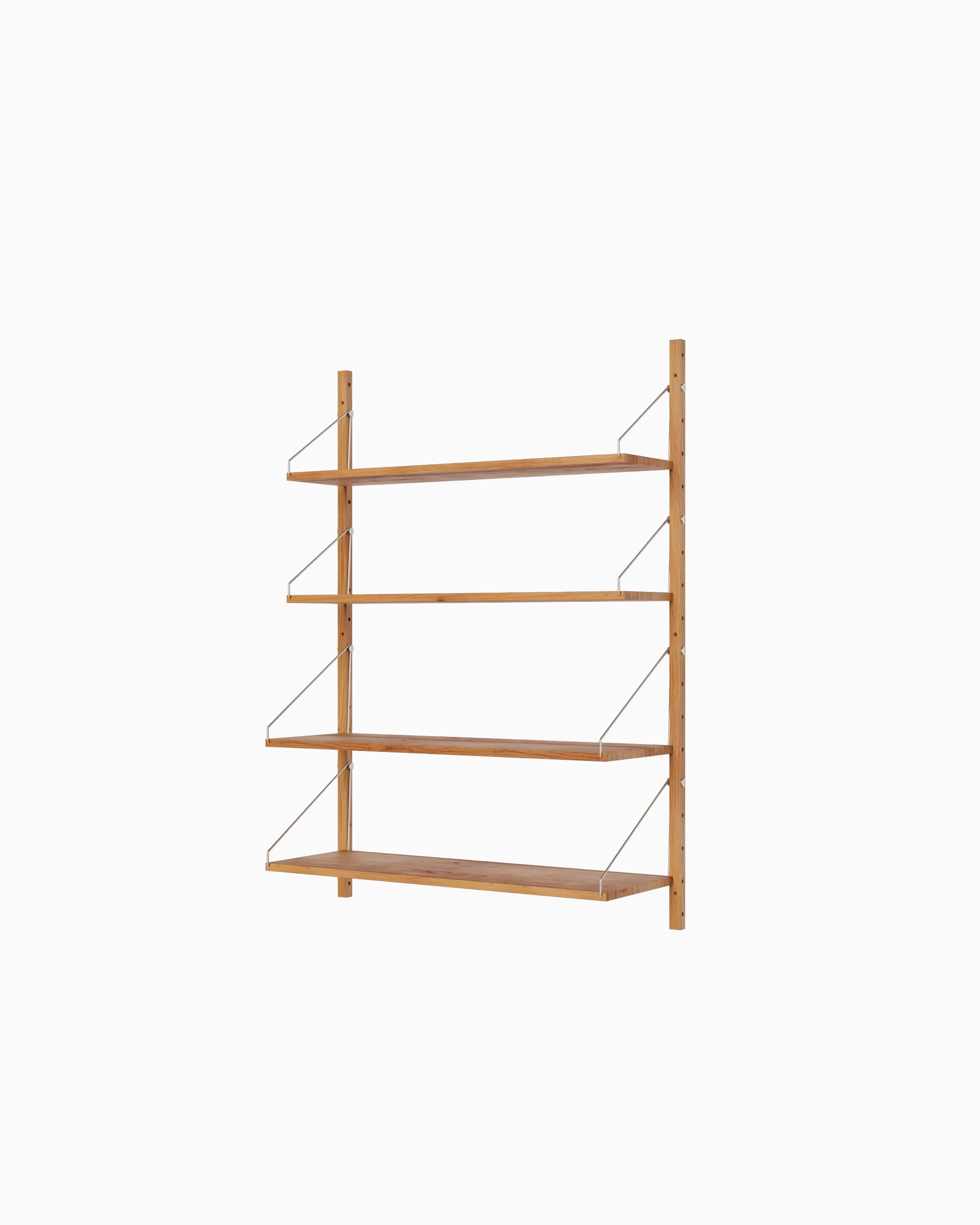 Shelf Library Single Section - Natural Oak H114xW80
