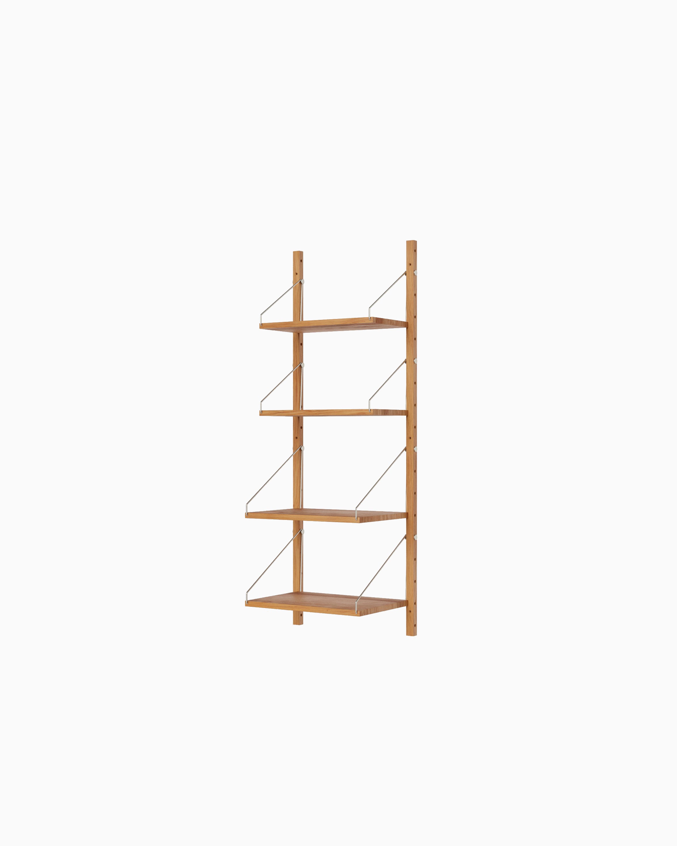 Shelf Library Single Section - Natural Oak H114xW40