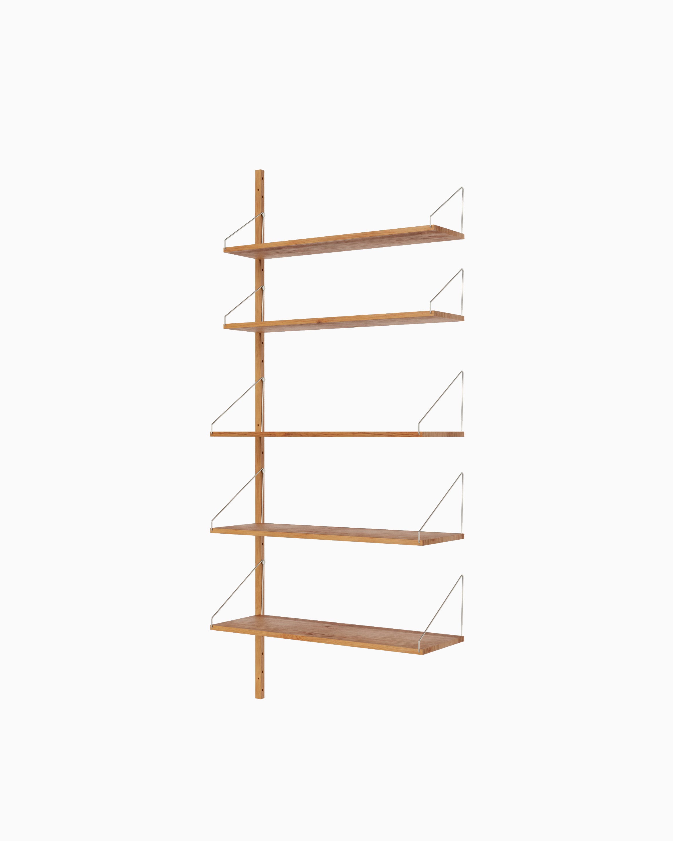 Shelf Library Add-On Section - Natural Oak H185xW80