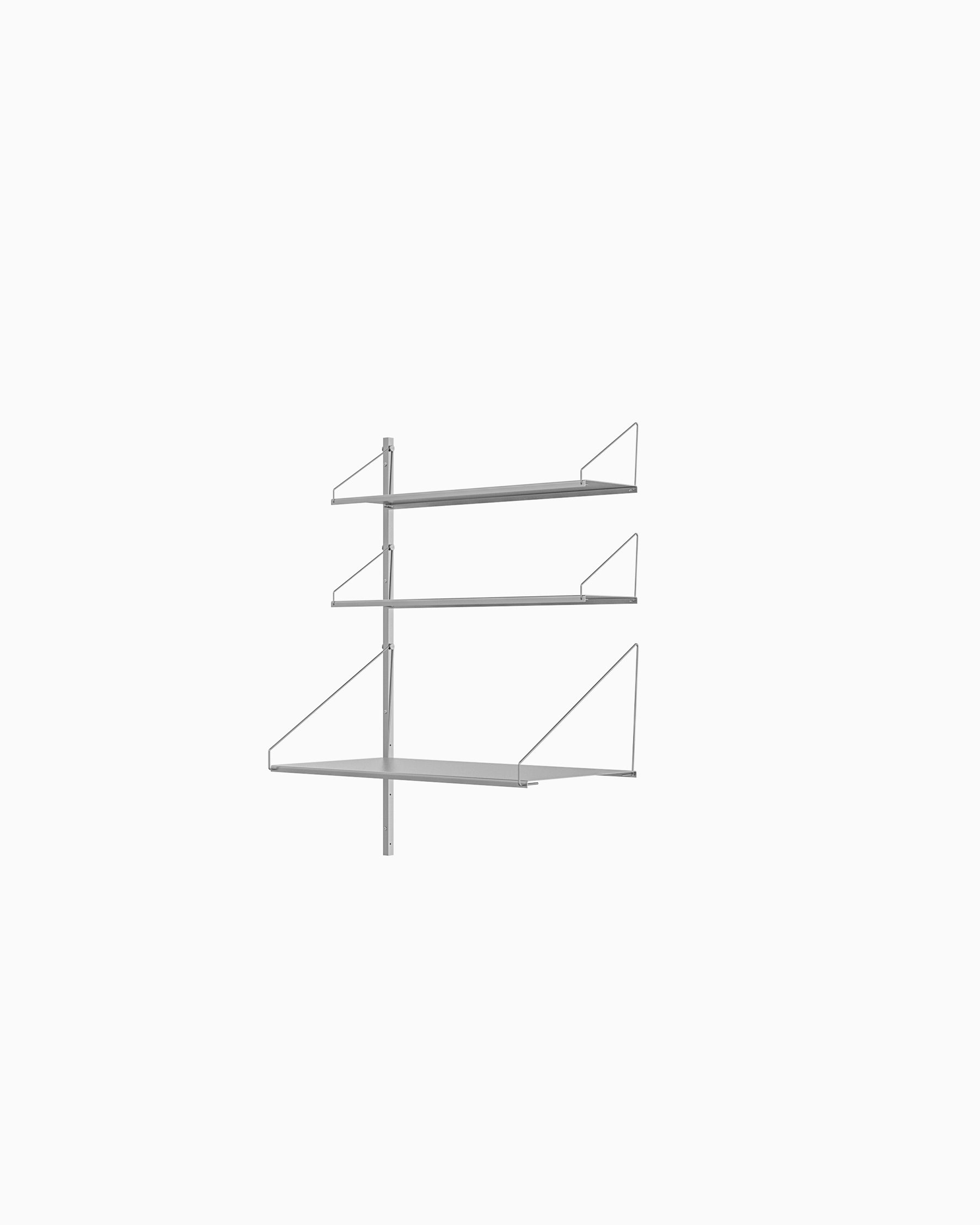 Shelf Library Add-On Desk Section - Stainless Steel H108xW80