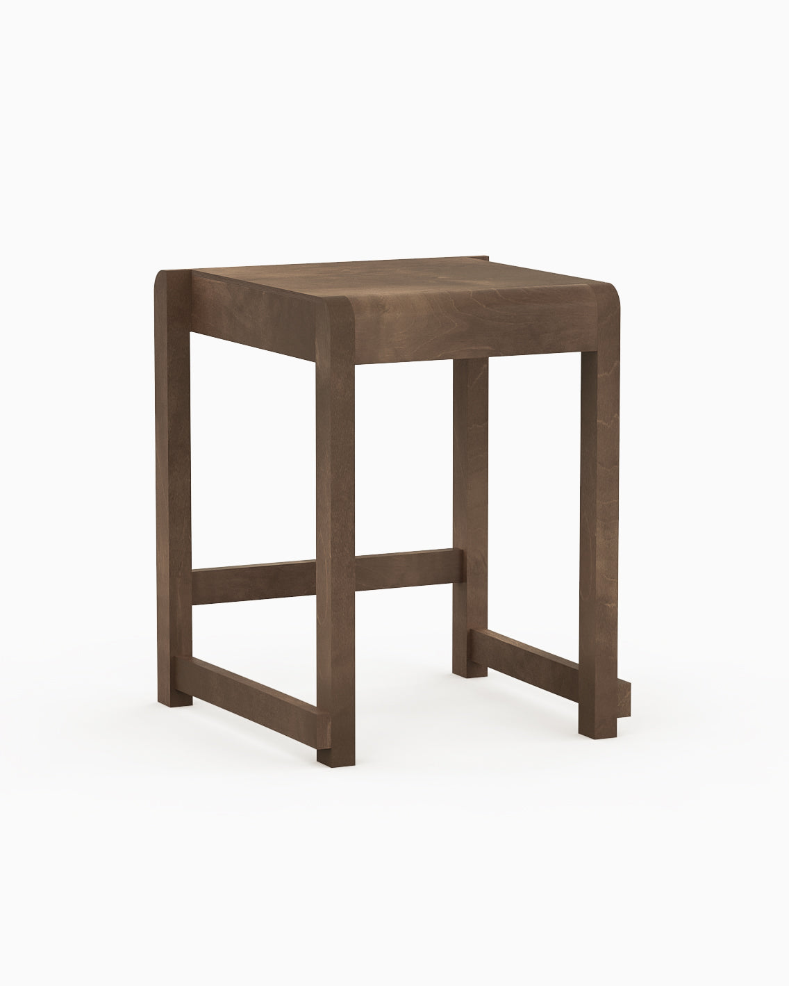 LOW STOOL 01 - Dark Brown Birch
