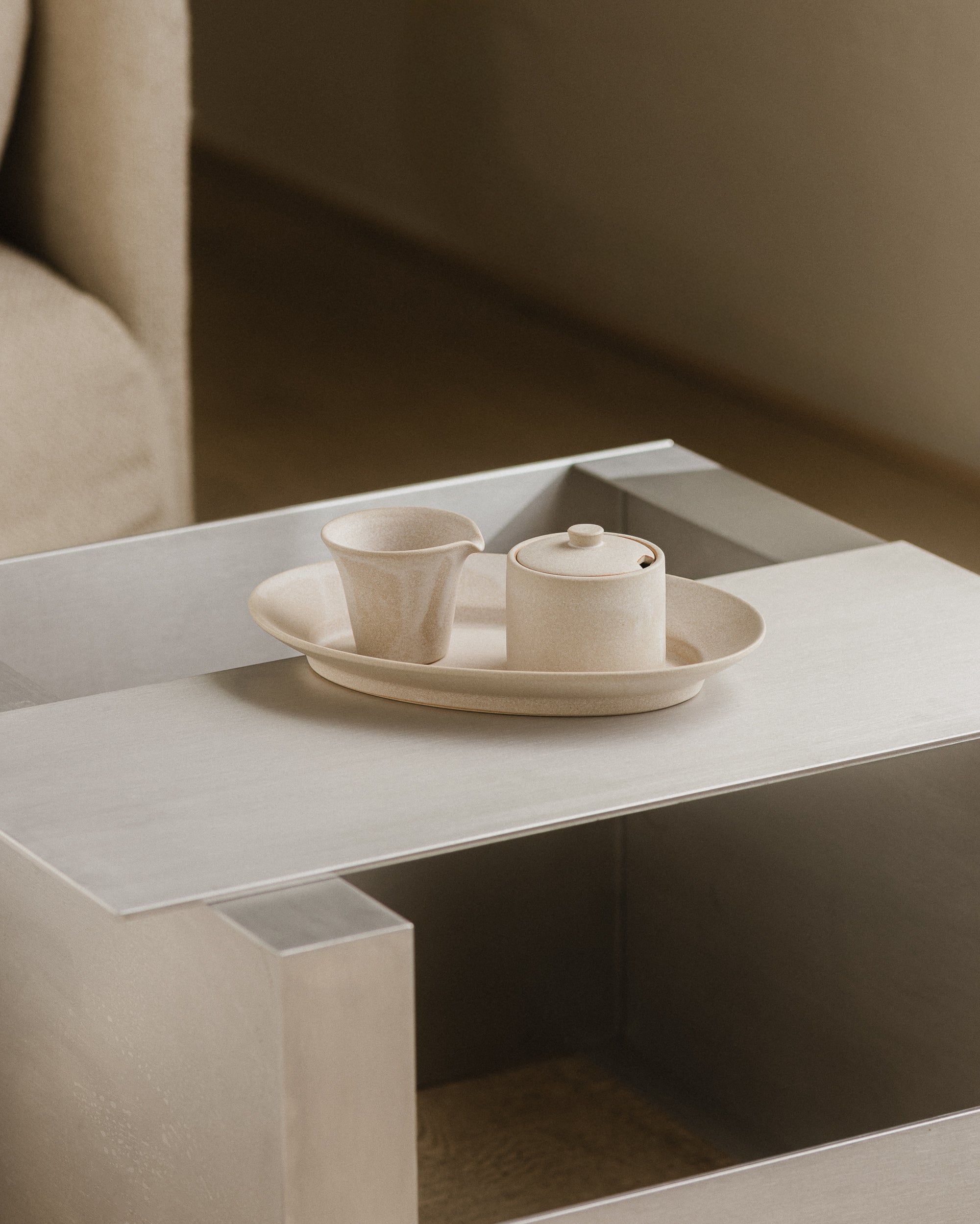 Creamer Pot- Stone Beige